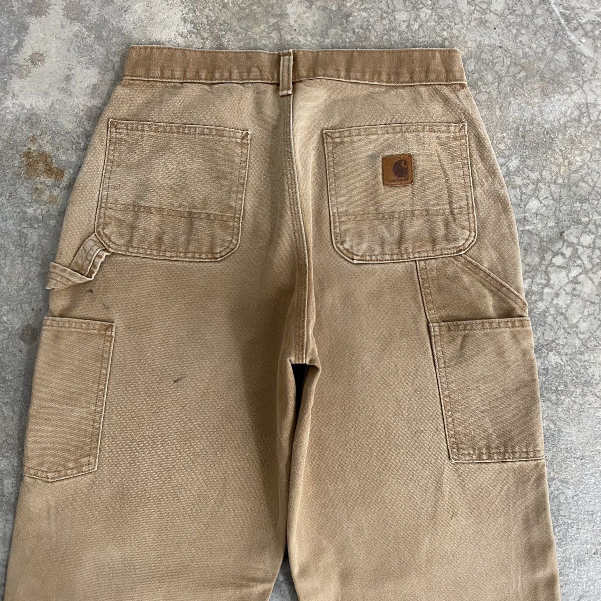 Carhartt Vintage Carhartt Faded Tan Dirty Carpenter Work Pants Size US 29 - 16 Thumbnail