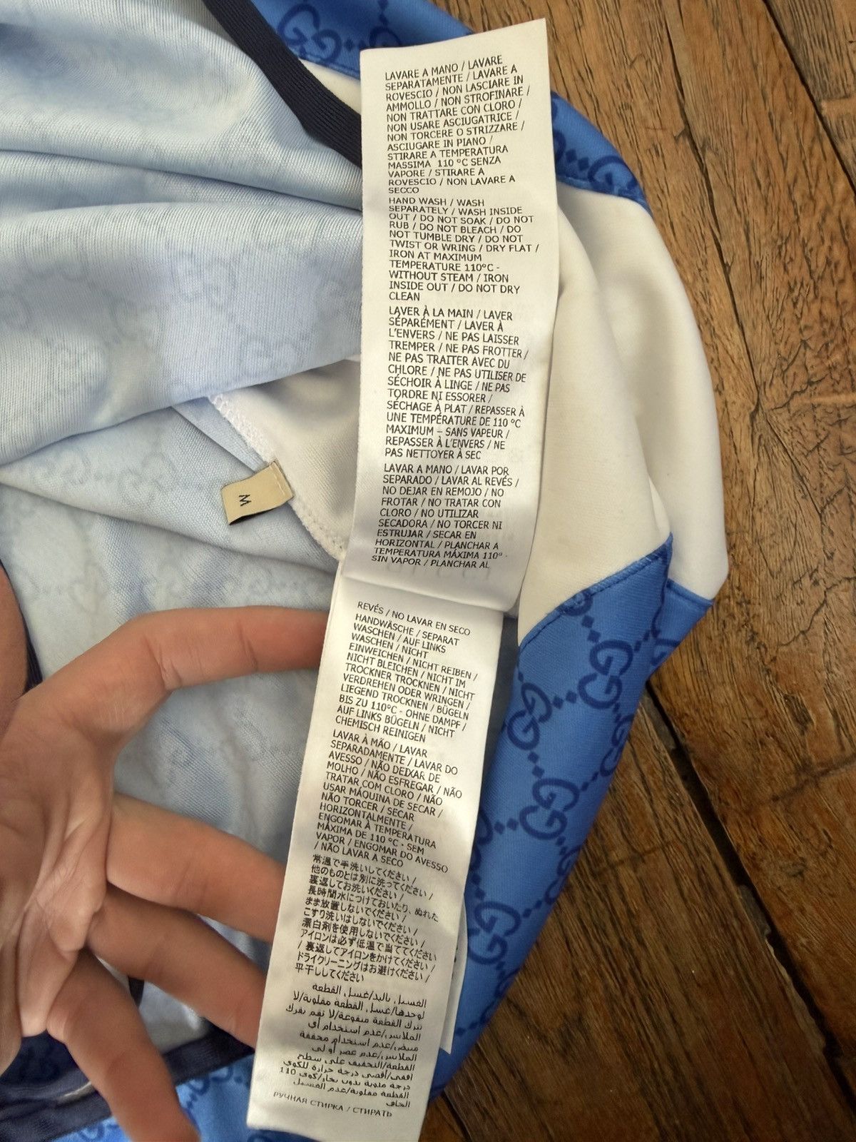 Gucci × Palace Gucci X Palace blue all over GG logo monogram print jersey Size US M / EU 48-50 / 2 - 18 Thumbnail