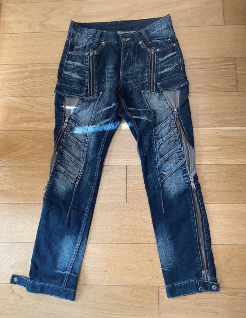 image of Ppfm Multizip Denim in Blue, Men's (Size 31)