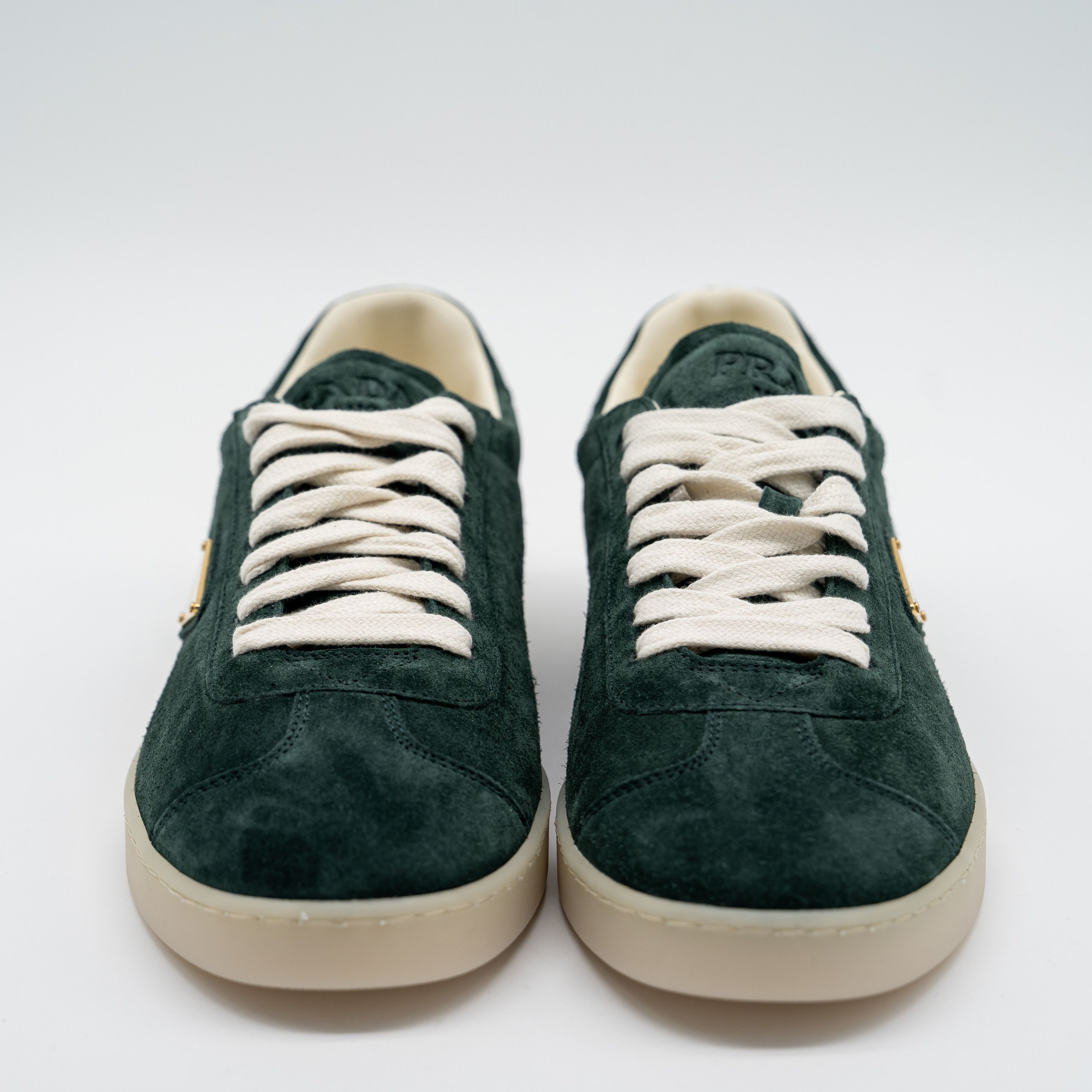 Prada 8uk 9 US Prada Lane Green Suede Sneakers Triangle logo Size US 9 / EU 42 - 2 Thumbnail