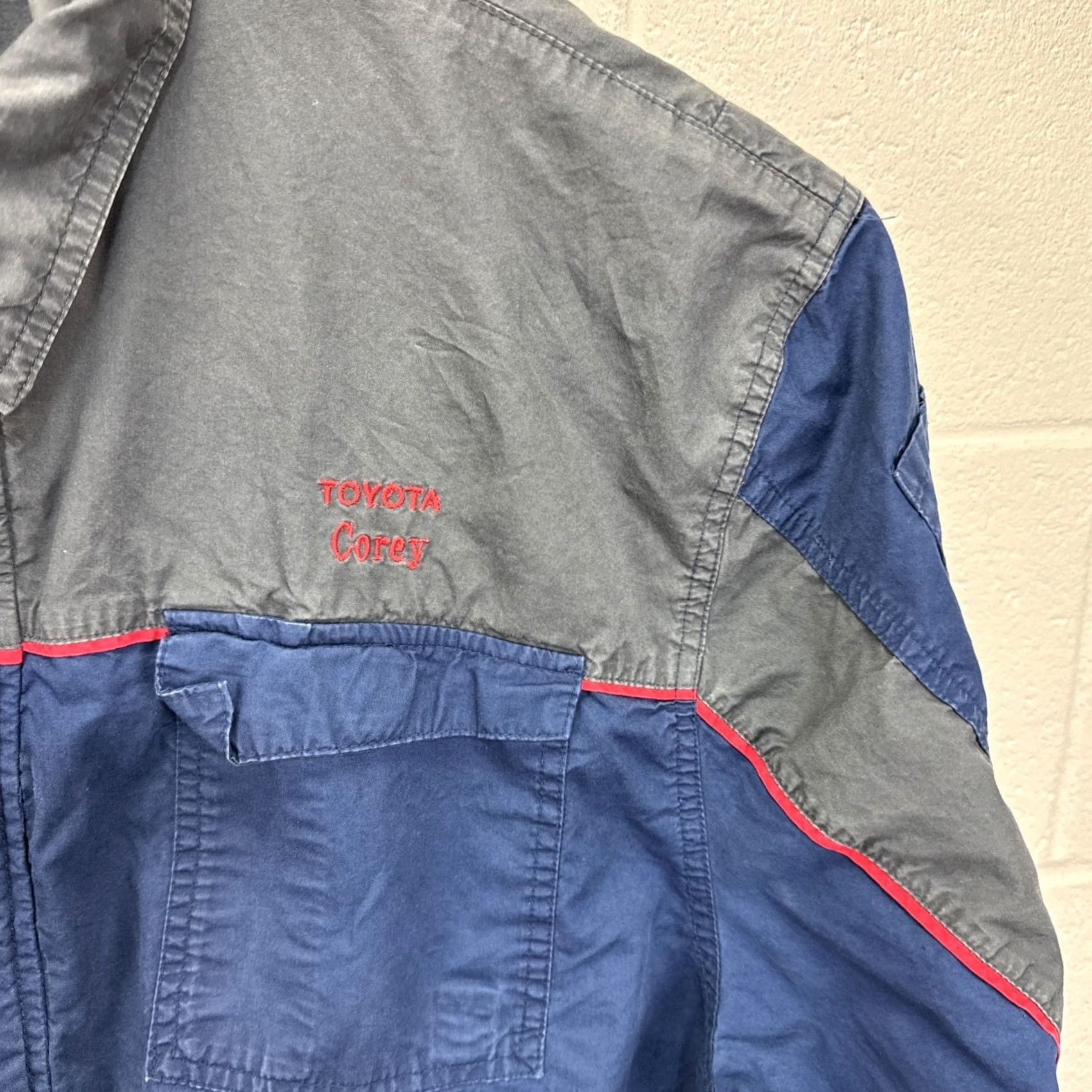 Vintage VINTAGE Toyota Mechanic Employee Work Jacket Blue Grey Mens XL Zip Up Direct Jacket Size US XL / EU 56 / 4 - 7 Thumbnail