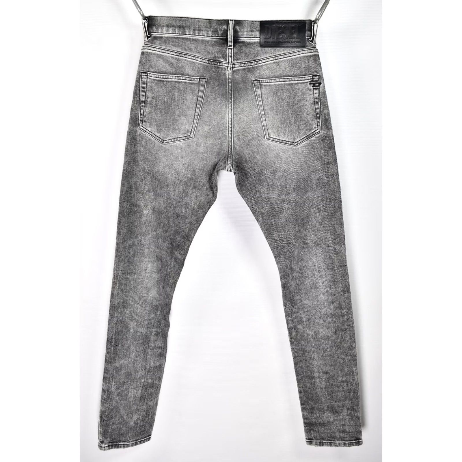 Diesel DIESEL D-STRUKT SLIM 009KA STRETCH JEANS W30/L32 MEN GRAY 88% COTTON 11% POLYESTER 1% ELASTANE Denim Slim Jeans Size US 30 / EU 46 - 3 Thumbnail