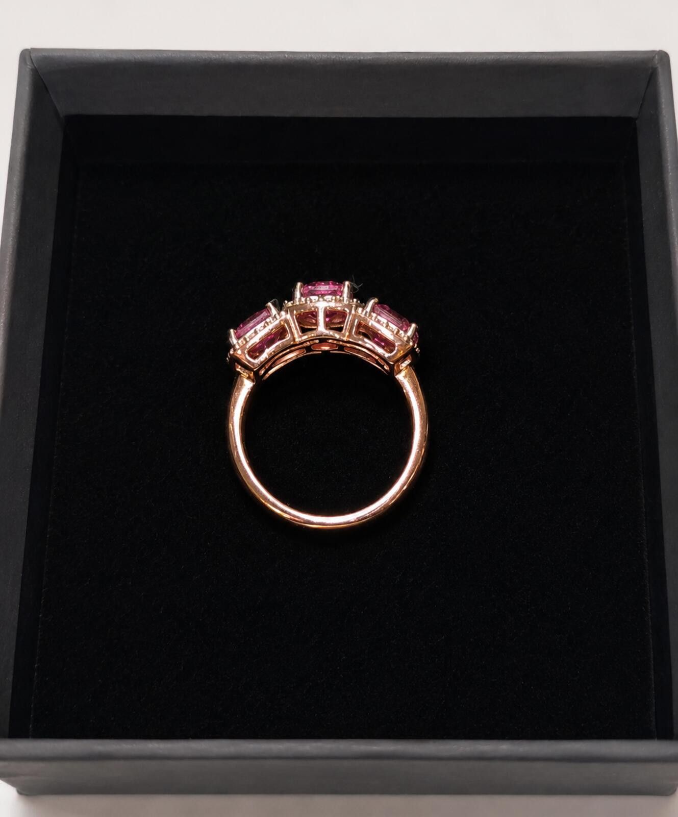Other Cushion Cut Pink 3.45ct Moissanite Ring 8K Vermeil Rose Gold Size ONE SIZE - 5 Thumbnail