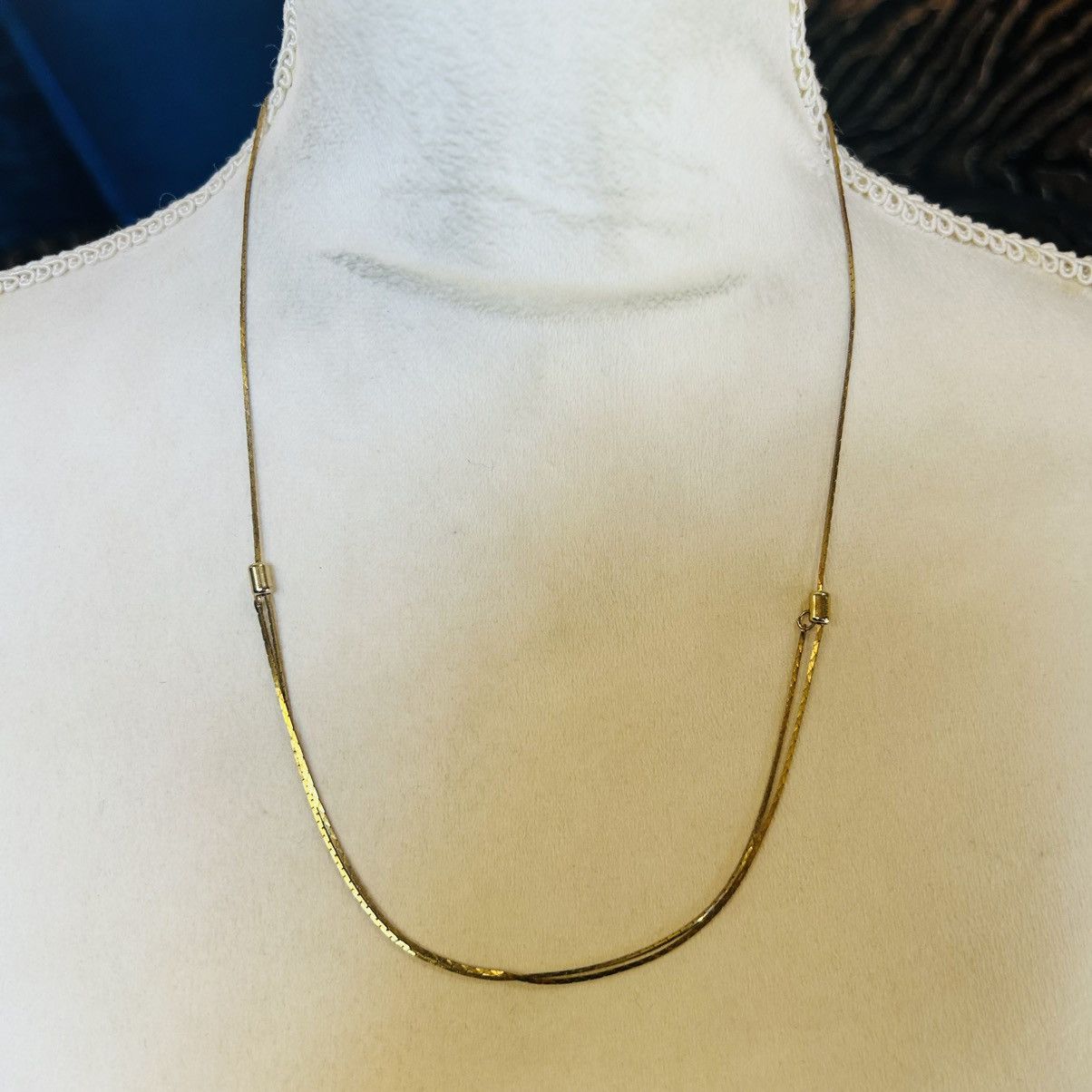 Vintage Vintage 70s-80s gold plated triangle chain slider necklace Size ONE SIZE - 2 Thumbnail