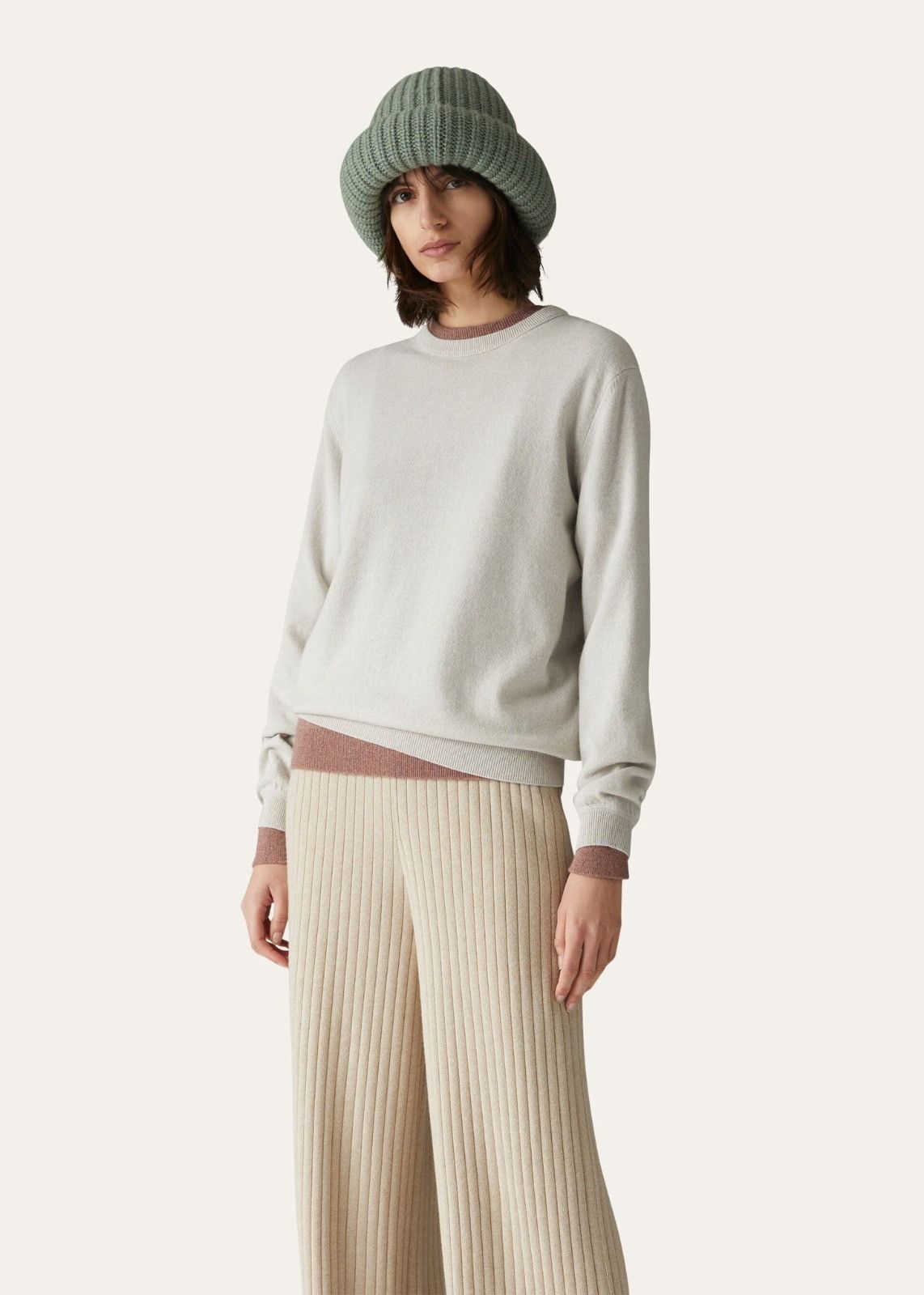 Loro Piana o1srvl11e0824 ICA Cashmere Crewneck Sweater in Light Grey Size XXL / US 16-18 / IT 52-54 - 5 Thumbnail