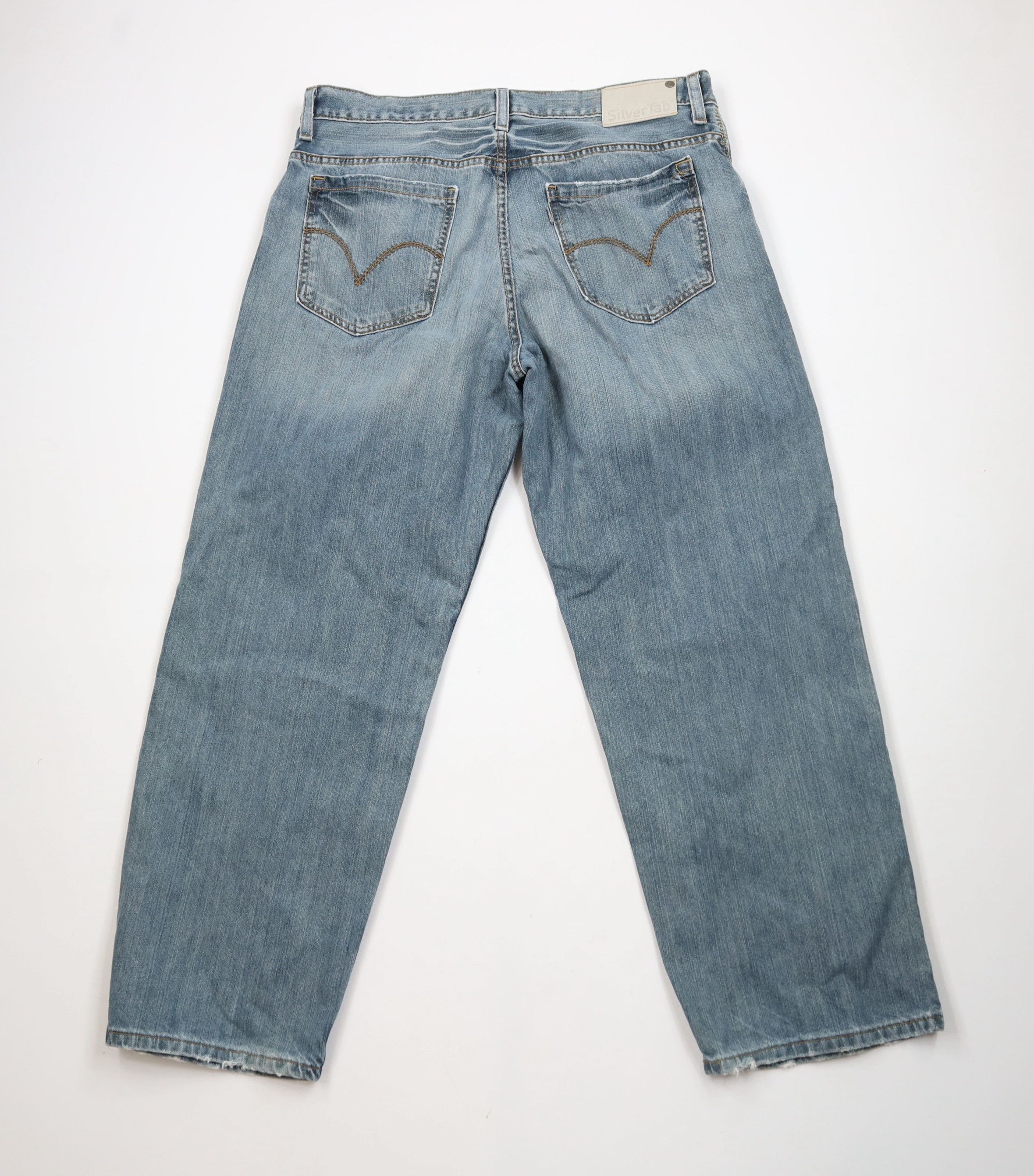 Levi's Vintage Y2K Levis Silvertab Baggy Fit Wide Leg Denim Jeans Size US 36 / EU 52 - 12 Thumbnail