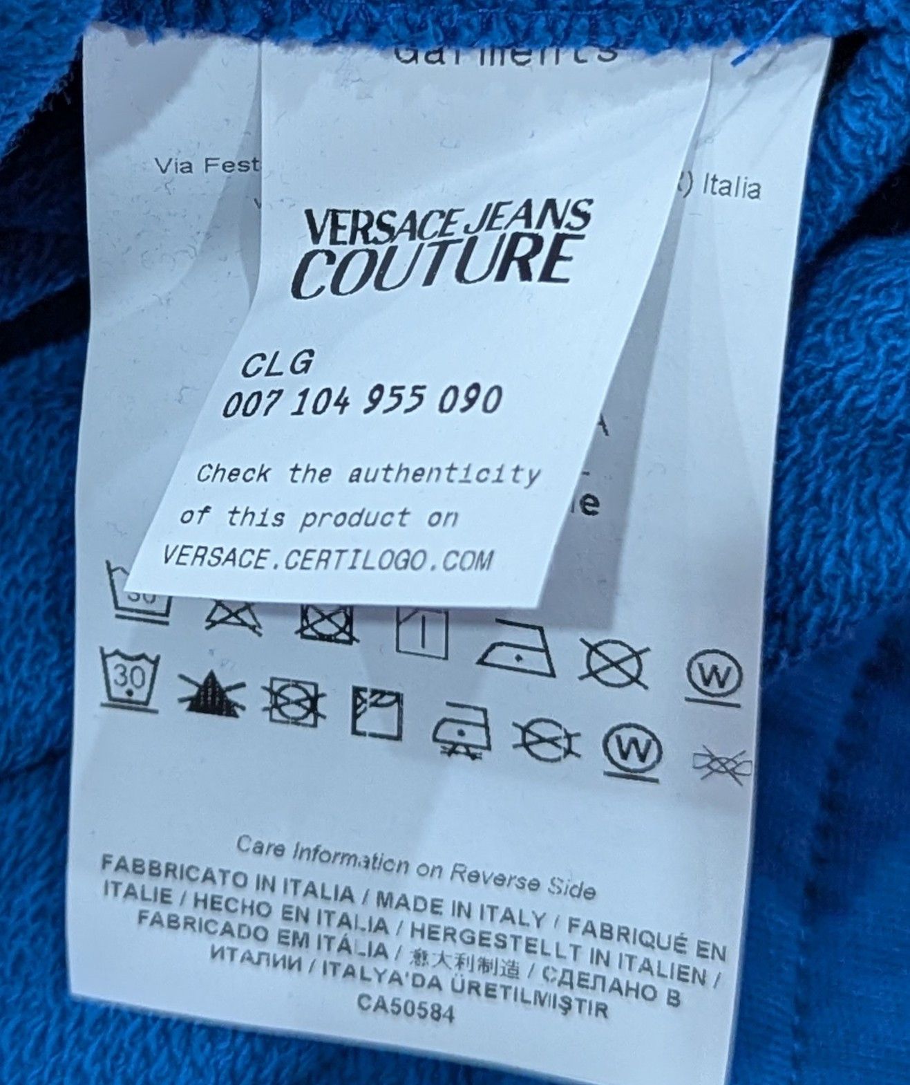 Versace Jeans Couture Versace Jeans Couture Cotton Two-Tone Track Jacket XL Size US XL / EU 56 / 4 - 6 Thumbnail