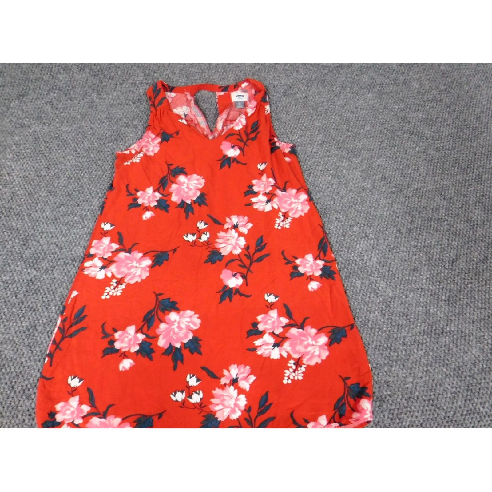 Old Navy Old Navy Blouse XS Women Red Floral Sleeveless Crew Neck Dolman Sleeve Stretch Pullover Casual Vintage No Size XS / US 0-2 / IT 36-38 - 3 Thumbnail