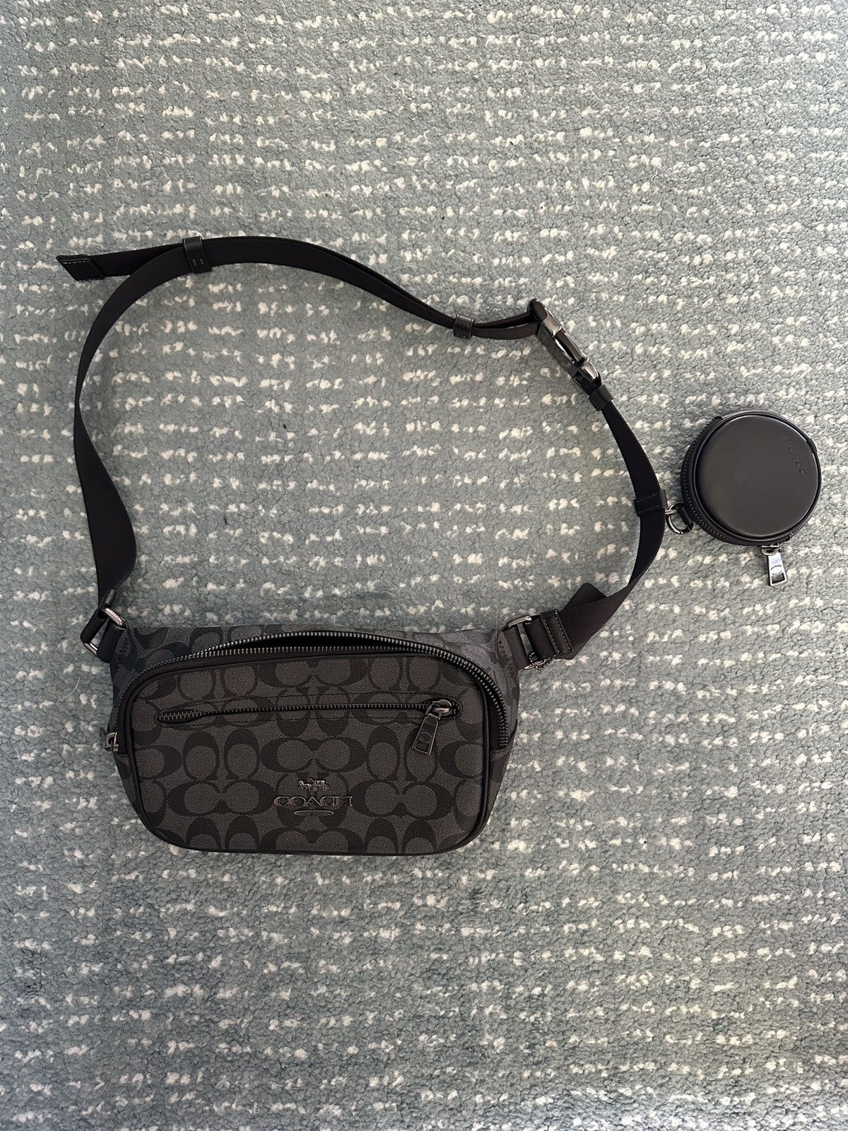 Coach Coach Black Jacquard Print Elias Bag Size ONE SIZE - 1 Thumbnail