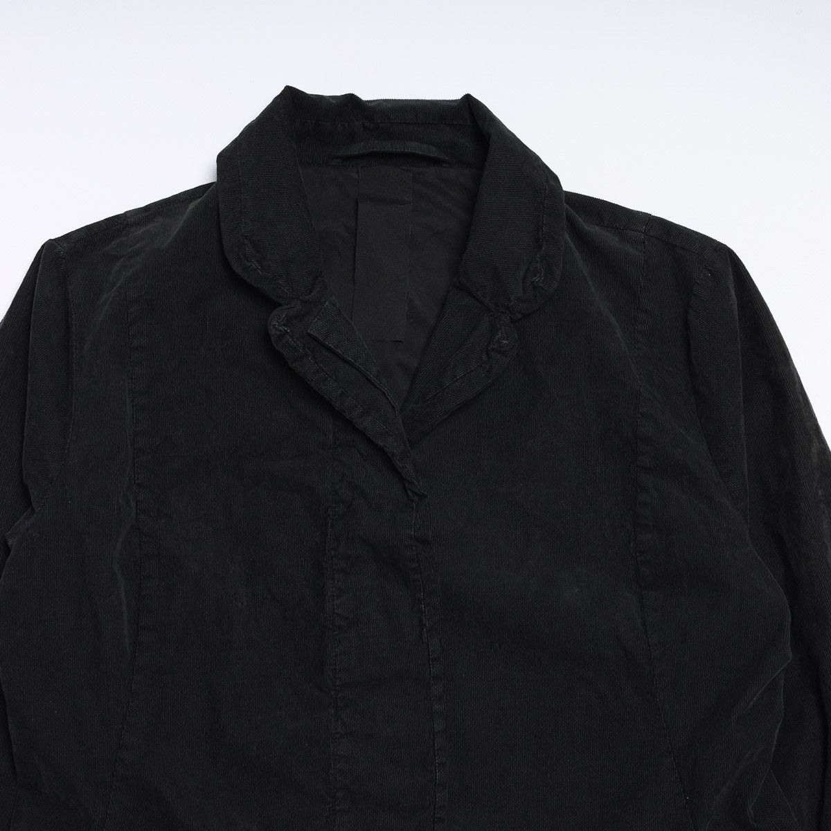 Rundholz Rundholz Corduroy Velvet Blazer Black Jacket Avantgarde Size L / US 10 / IT 46 - 4 Thumbnail