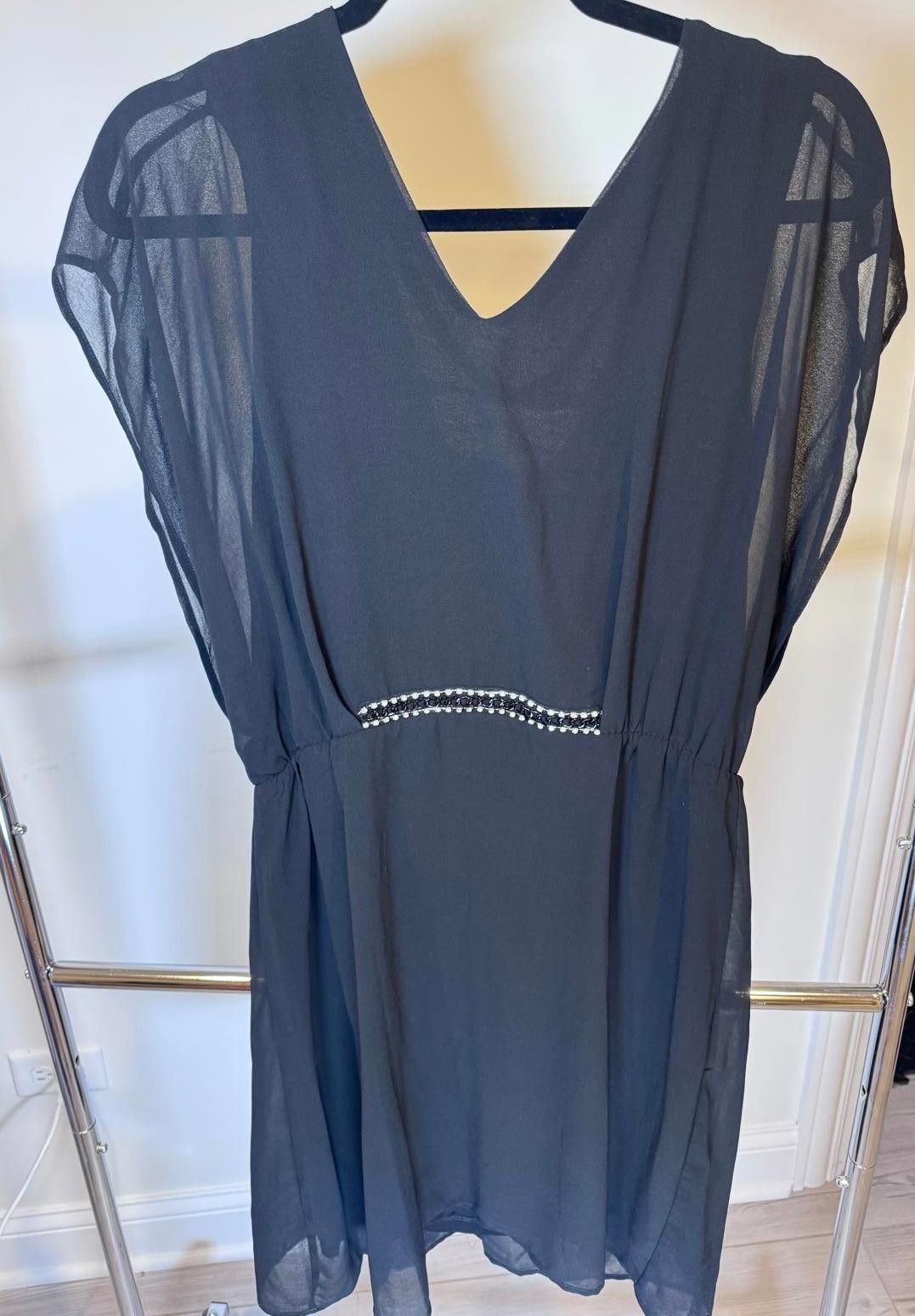 Designer Elegantly Simple Black Dress by Design History - Size XL Size XL / US 12-14 / IT 48-50 - 1 Thumbnail