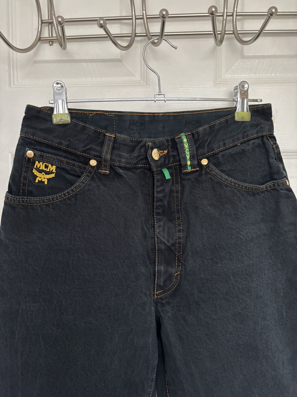 MCM Vintage Women’s MCM Jeans De Luxe Black Denim Jeans Size 29" - 3 Thumbnail