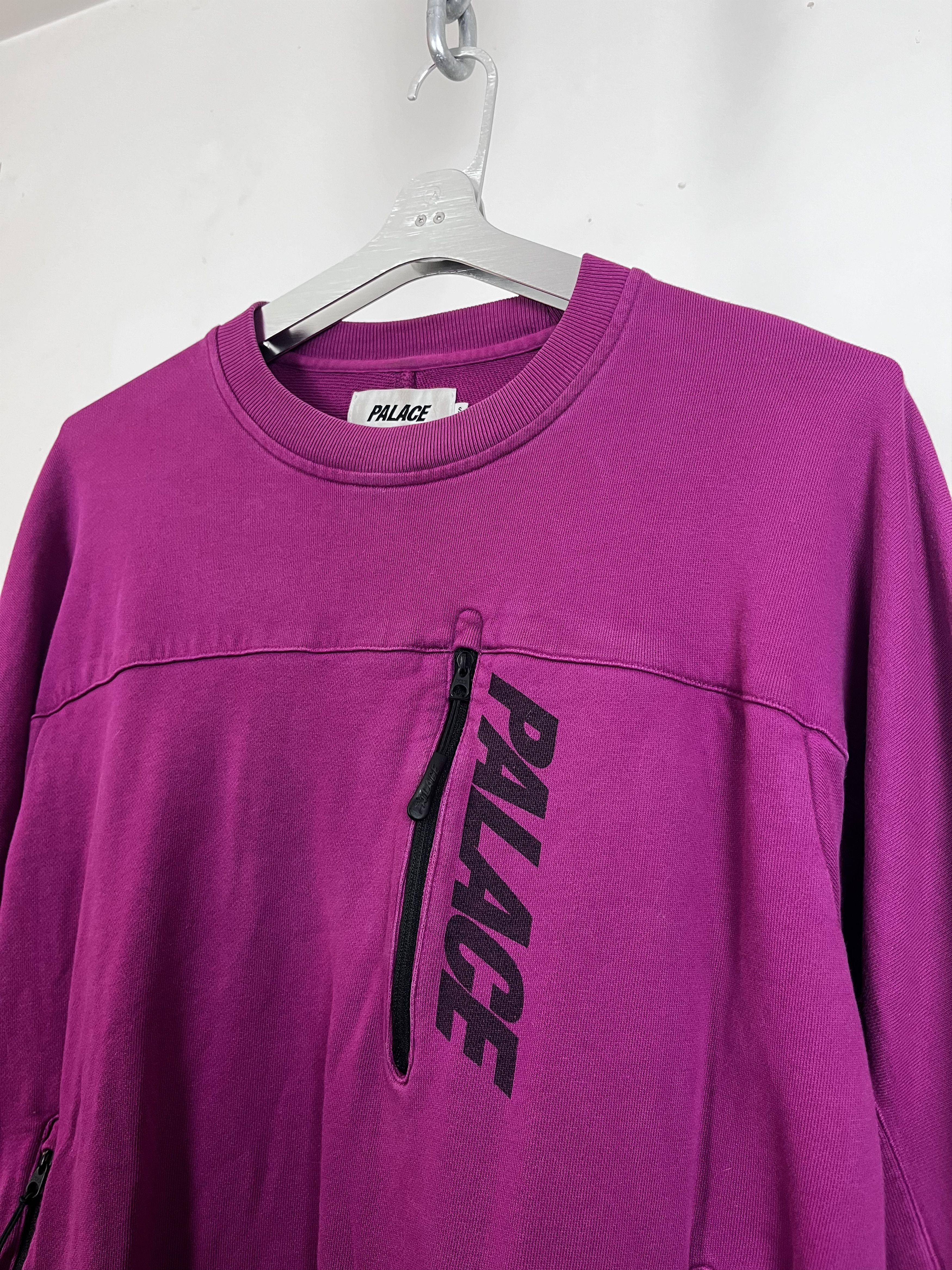 Palace Palace Two Panel Crewneck Sweatshirt - Light Purple Size US S / EU 44-46 / 1 - 1 Thumbnail