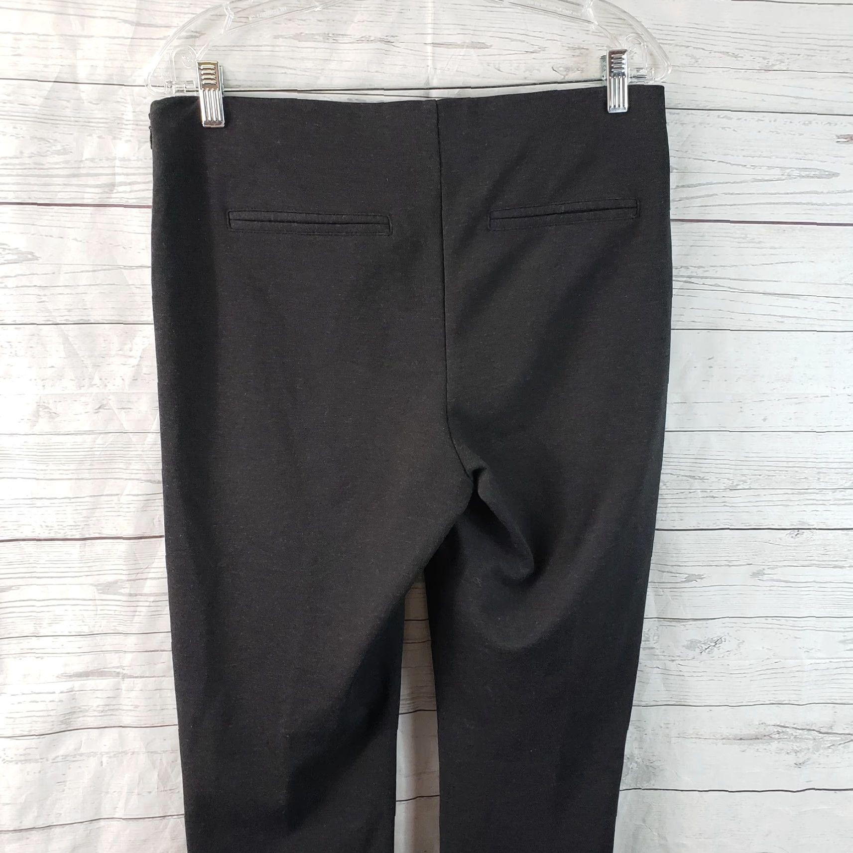 Vintage Chico's Women's Front Seam Ponte Knit Pants Sz 6 Gray Mid Rise Zip Pants Costume? No. Size 28" / US 6 / IT 42 - 4 Thumbnail