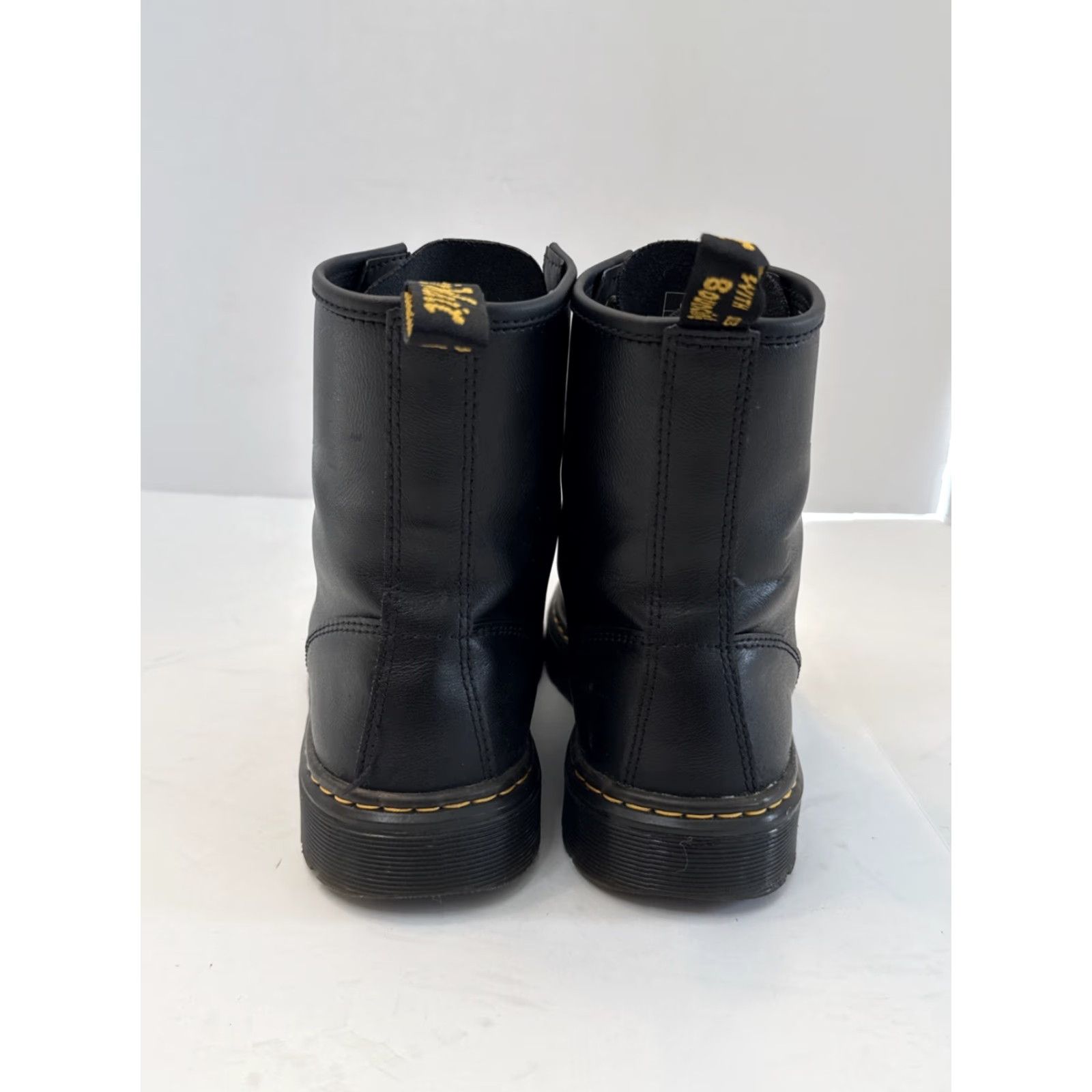 Dr. Martens Dr. Martens Zavala Combat Boots Women Black Leather Lace Up Flat Heel Rubber Outsole Casual Travel Size US 5 / IT 35 - 7 Thumbnail