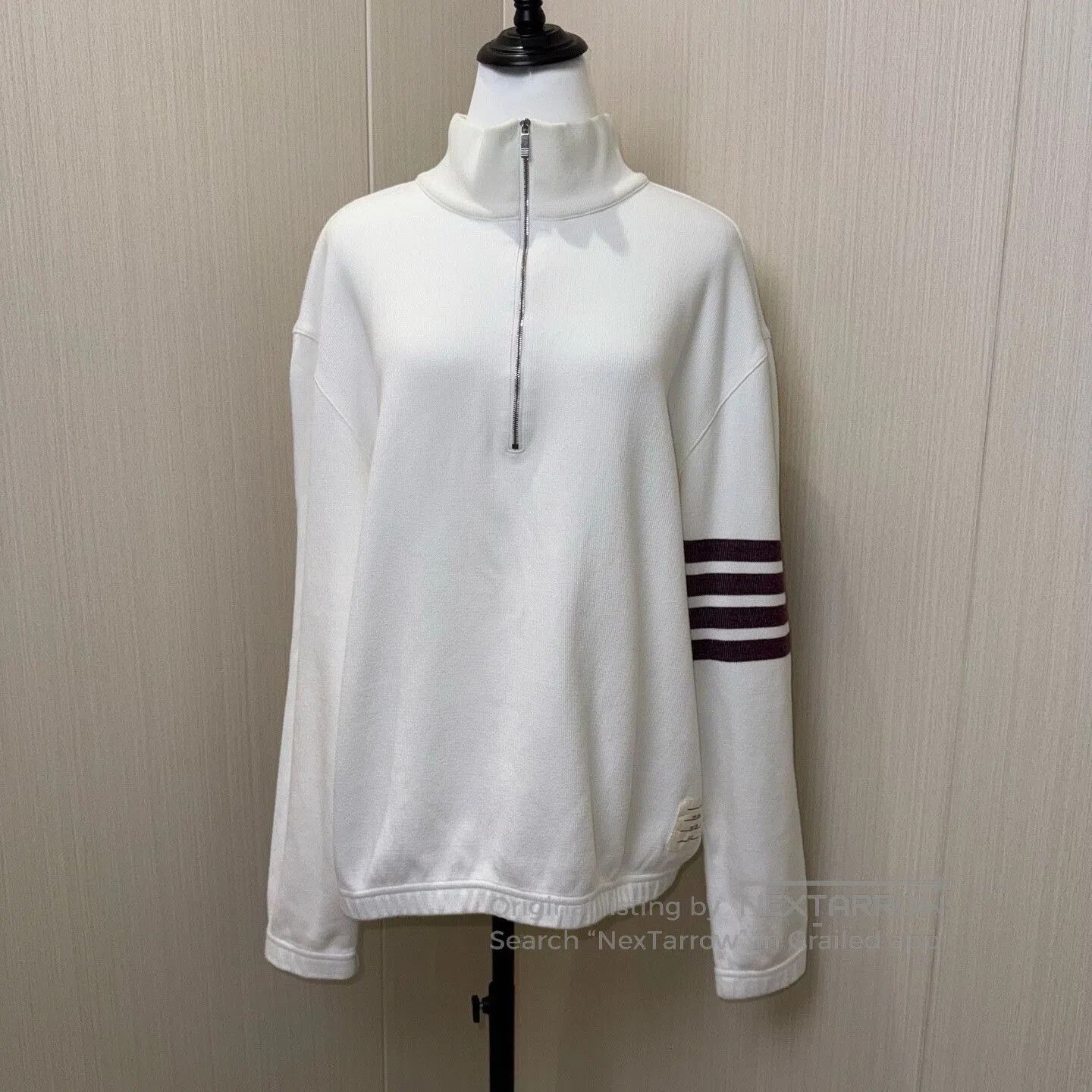Thom Browne thom browne white quarter zip sweatshirt. Size US M / EU 48-50 / 2 - 1 Thumbnail