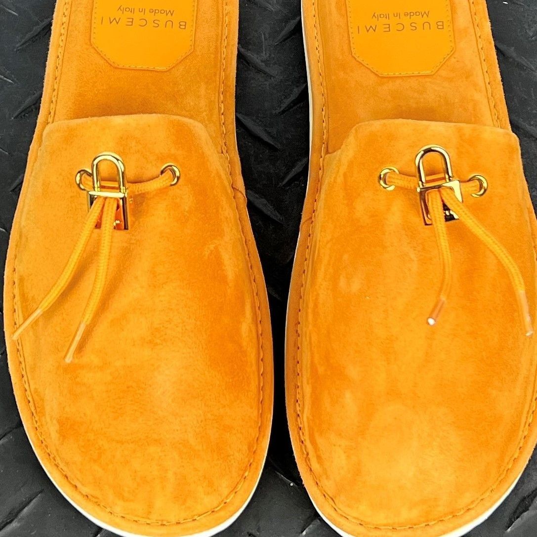 Buscemi Buscemi Greenwich Orange Suede Slippers US 7 EU 40 Size US 7 / EU 40 - 7 Thumbnail