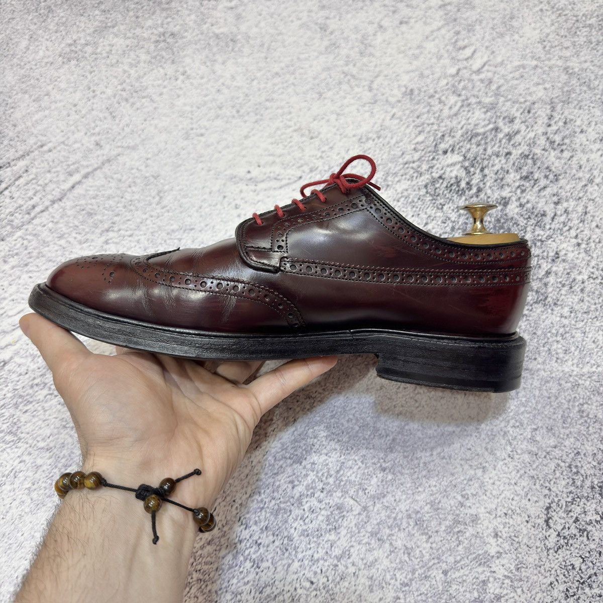Church's × Handmade Church’s Grafton Wingtip Brogues Burgundy US8.5 UK7.5 Size US 8.5 / EU 41-42 - 6 Thumbnail