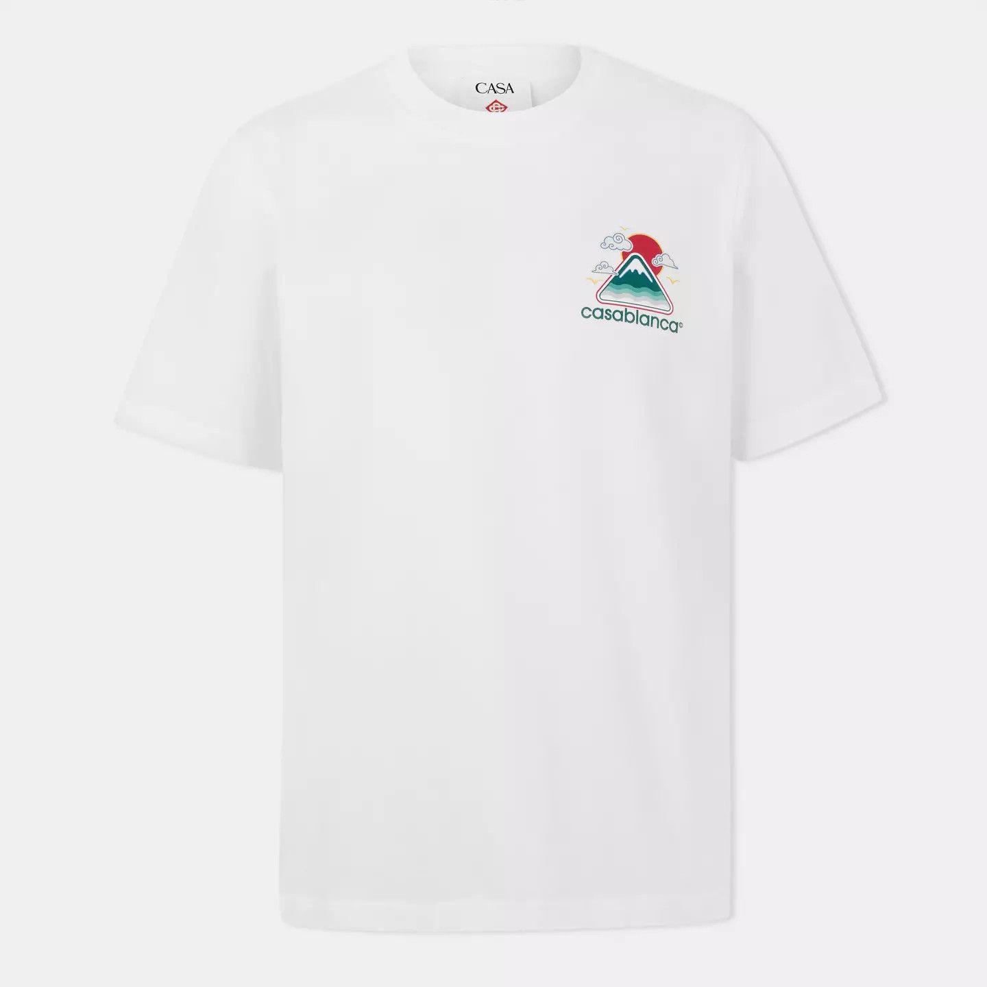 Casablanca o1g2r1mq0426 Montagne Ondulee T-Shirt in White Size US S / EU 44-46 / 1 - 1 Thumbnail