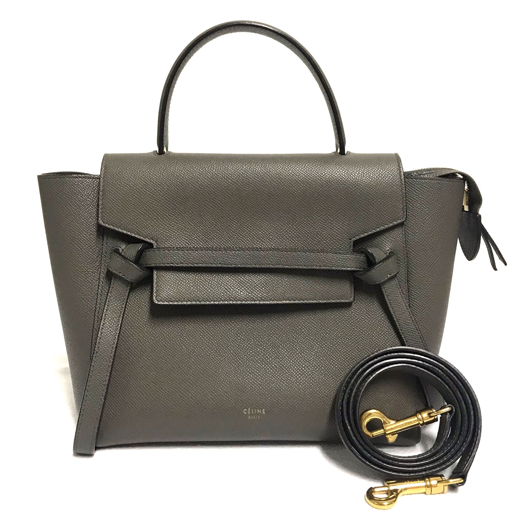 Celine Celine Micro Belt Small Elephant Grey Crossbody Bag Size ONE SIZE - 1 Thumbnail