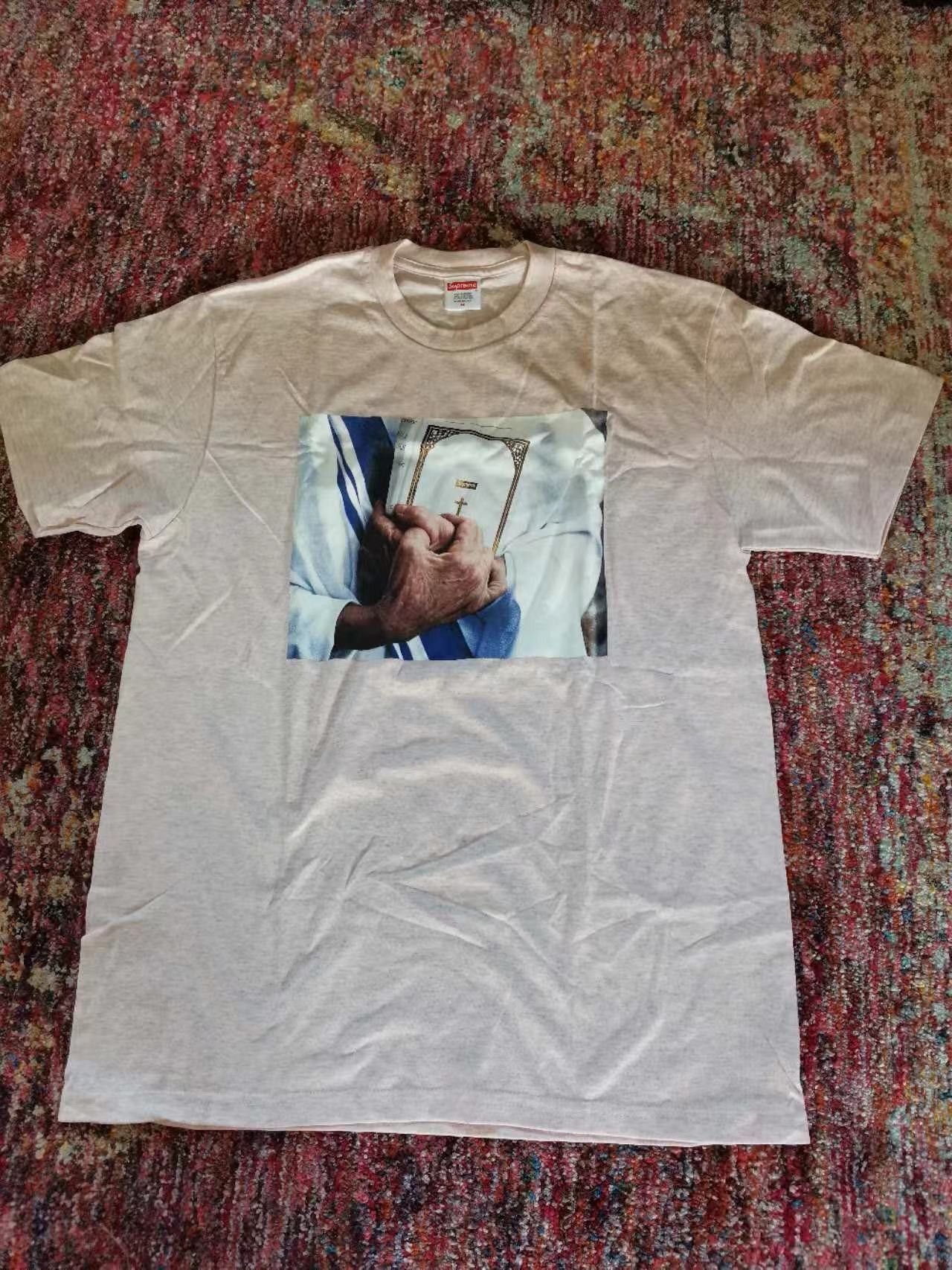 Supreme NEVER WORN* Supreme FW19 Bible Tee Heather Light Pink Size US M / EU 48-50 / 2 - 2 Thumbnail