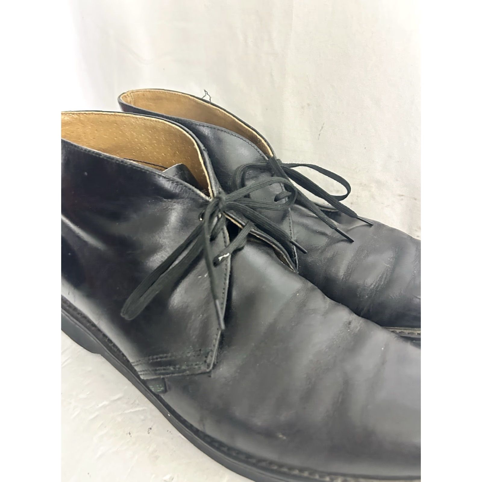 UFC VINTAGE UFCW Black Chukka Boots Leather Mens 11B Made USA Size US 11 / EU 44 - 3 Thumbnail