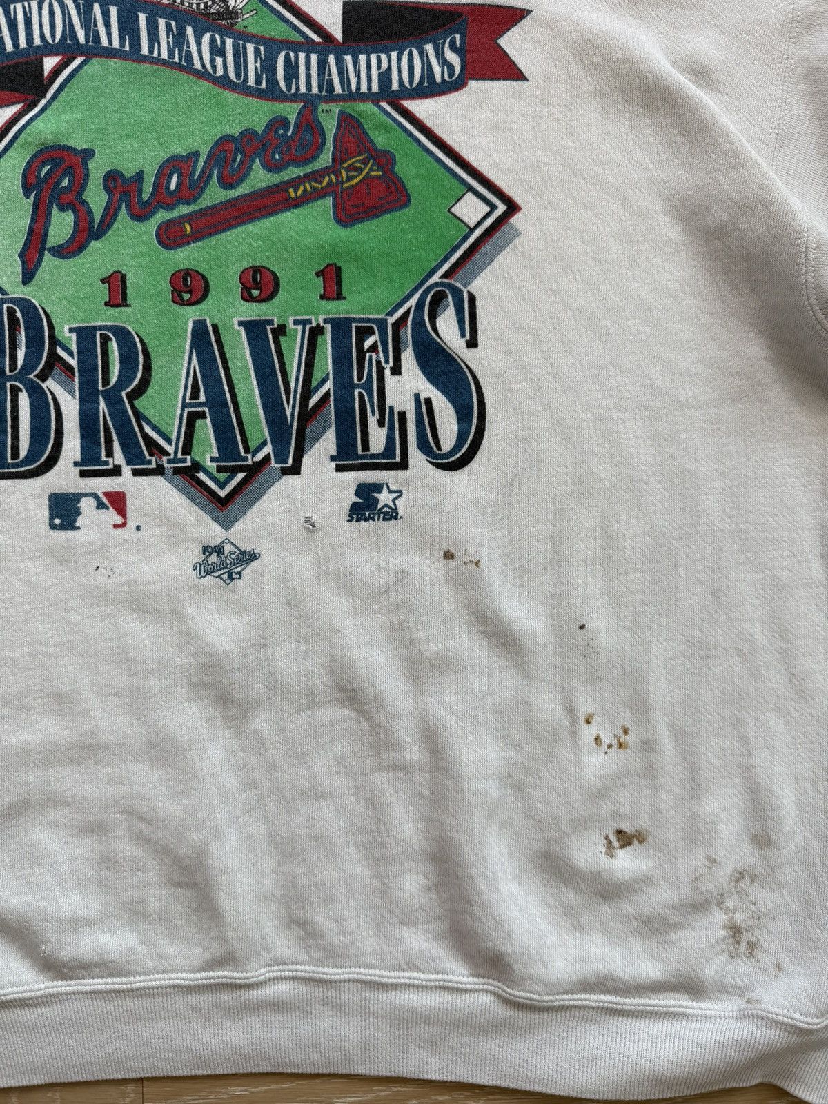 Starter Vintage Starter Atlanta Braves NL Champions ‘91 Sweatshirt Size US XL / EU 56 / 4 - 11 Thumbnail