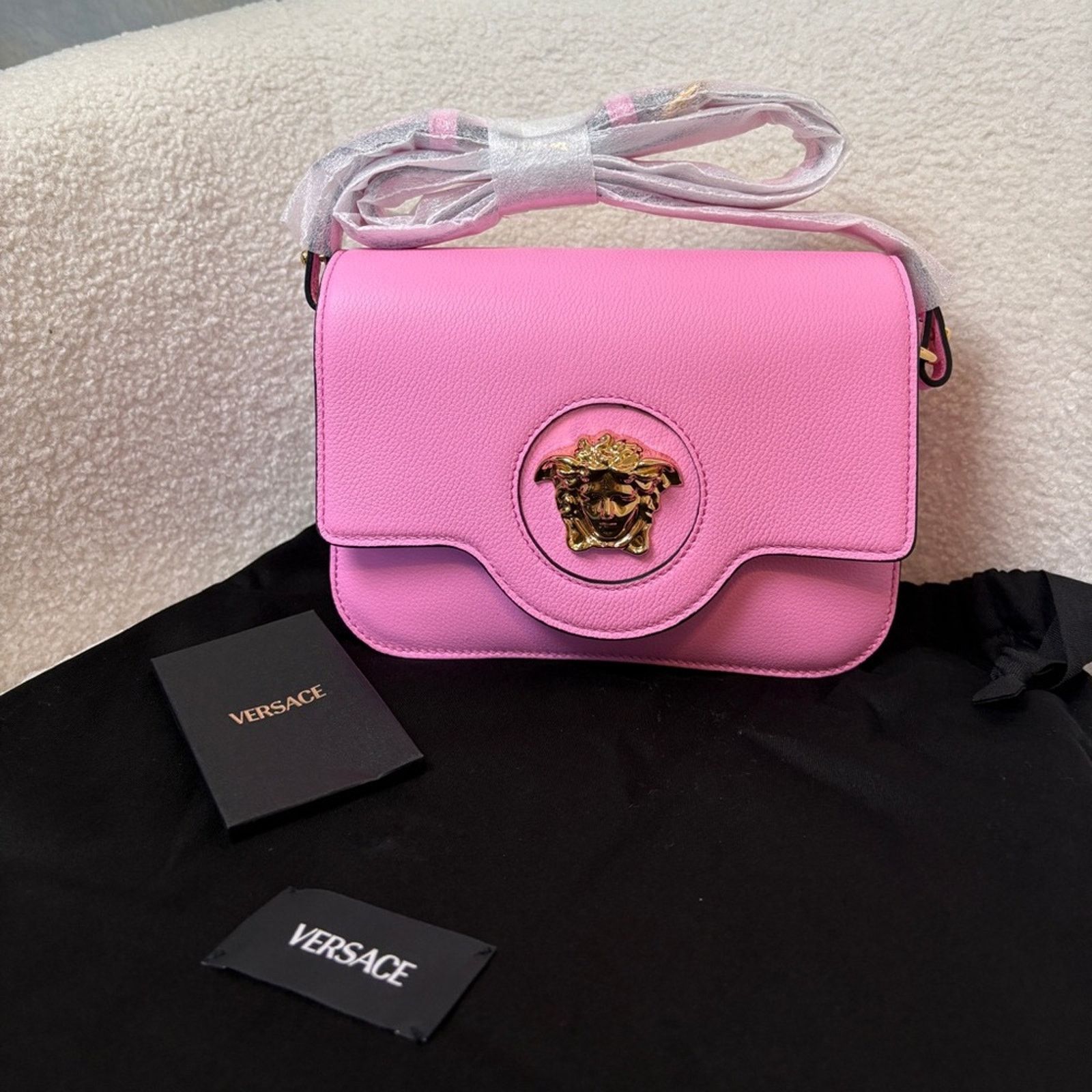 Versace Versace Pink la Medusa Crossbody Bag with Gold Hardware NWT Size ONE SIZE - 1 Thumbnail