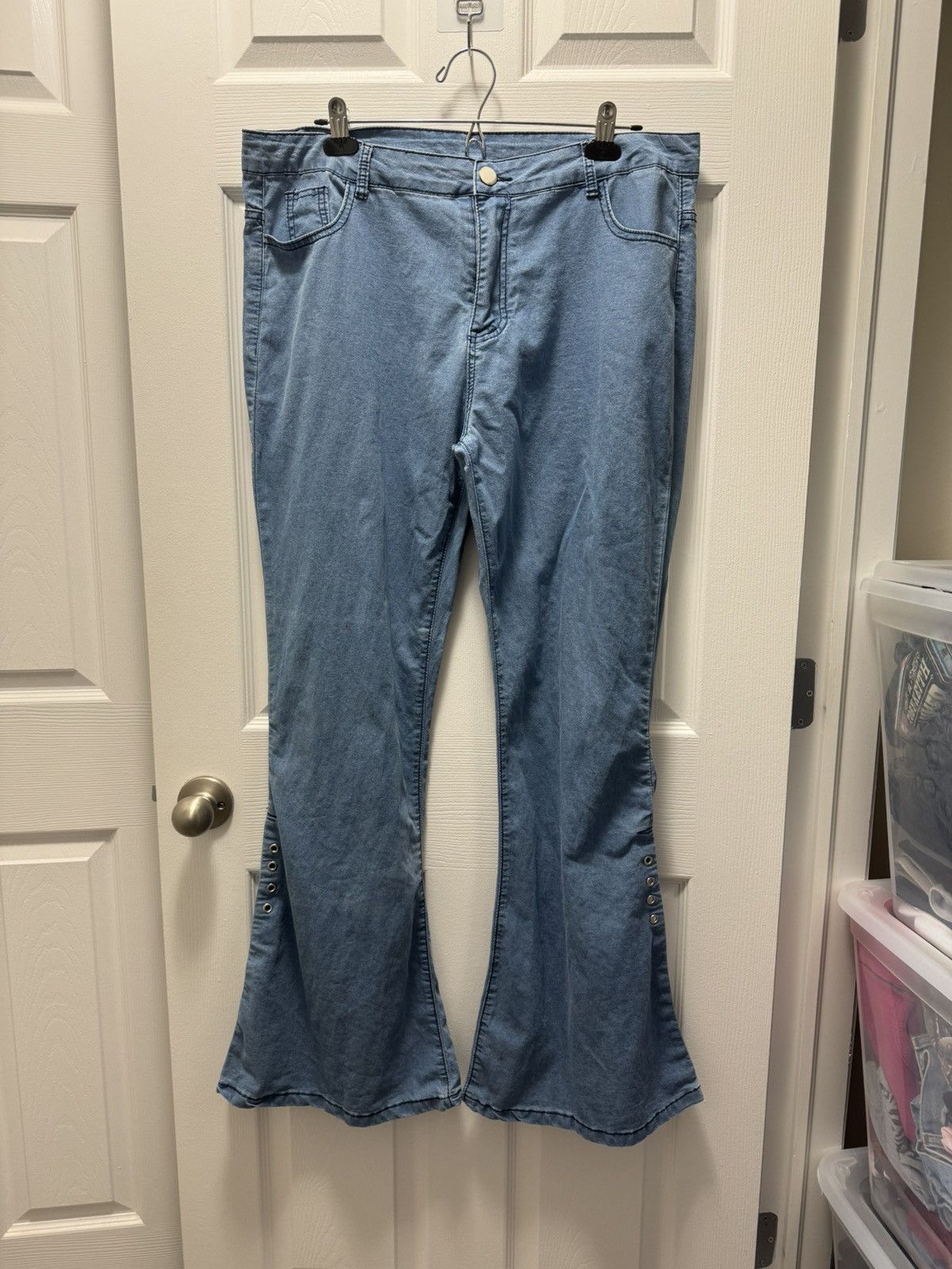 Japanese Brand × Jean × Vintage Jeans Japanese Brand Lace Bolan Bootcut Denim Jeans Thin Size US 36 / EU 52 - 1 Thumbnail