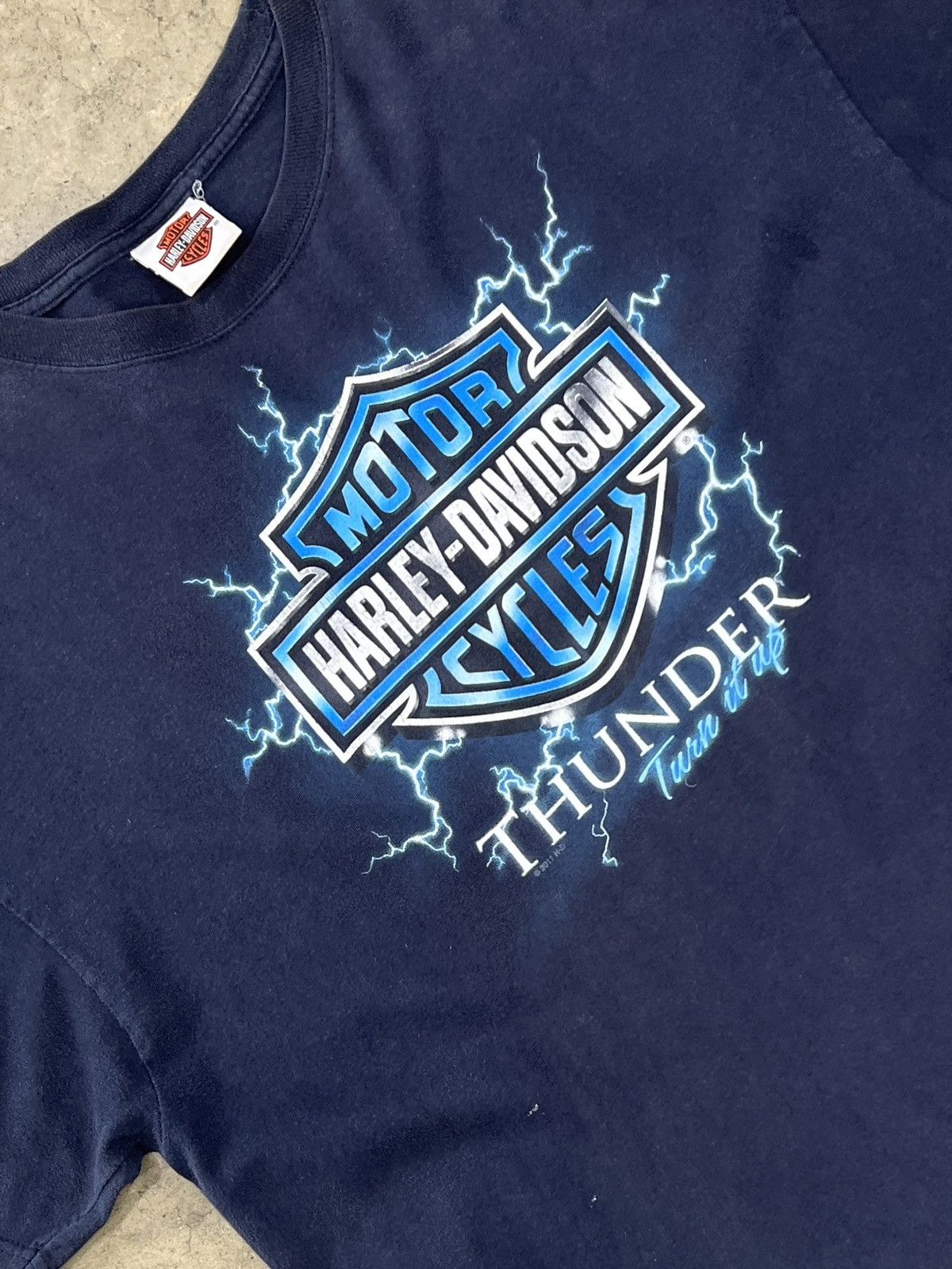 Harley Davidson Vintage Harley Davidson Thunder Turn It Up Motorcycle XXL Size US XXL / EU 58 / 5 - 1 Thumbnail