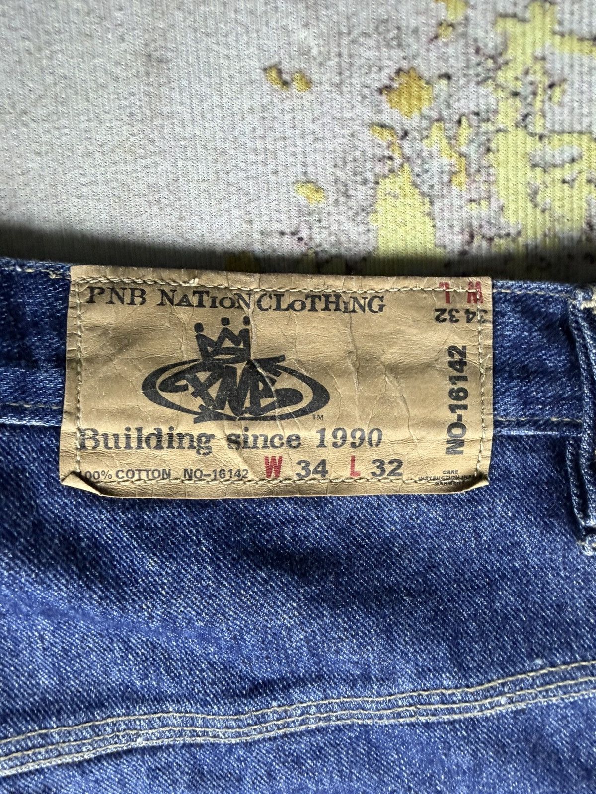 Hook-Ups Vintage 90s PNB Nation Baggy Carpenter Denim Size US 33 - 5 Thumbnail