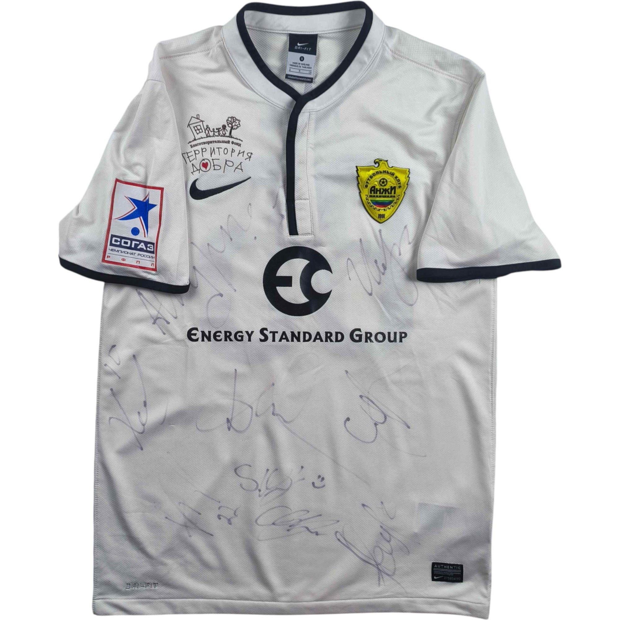 Nike SIGNED Anzhi Makhachkala 13-14 third Diarra football jersey Size US S / EU 44-46 / 1 - 2 Thumbnail