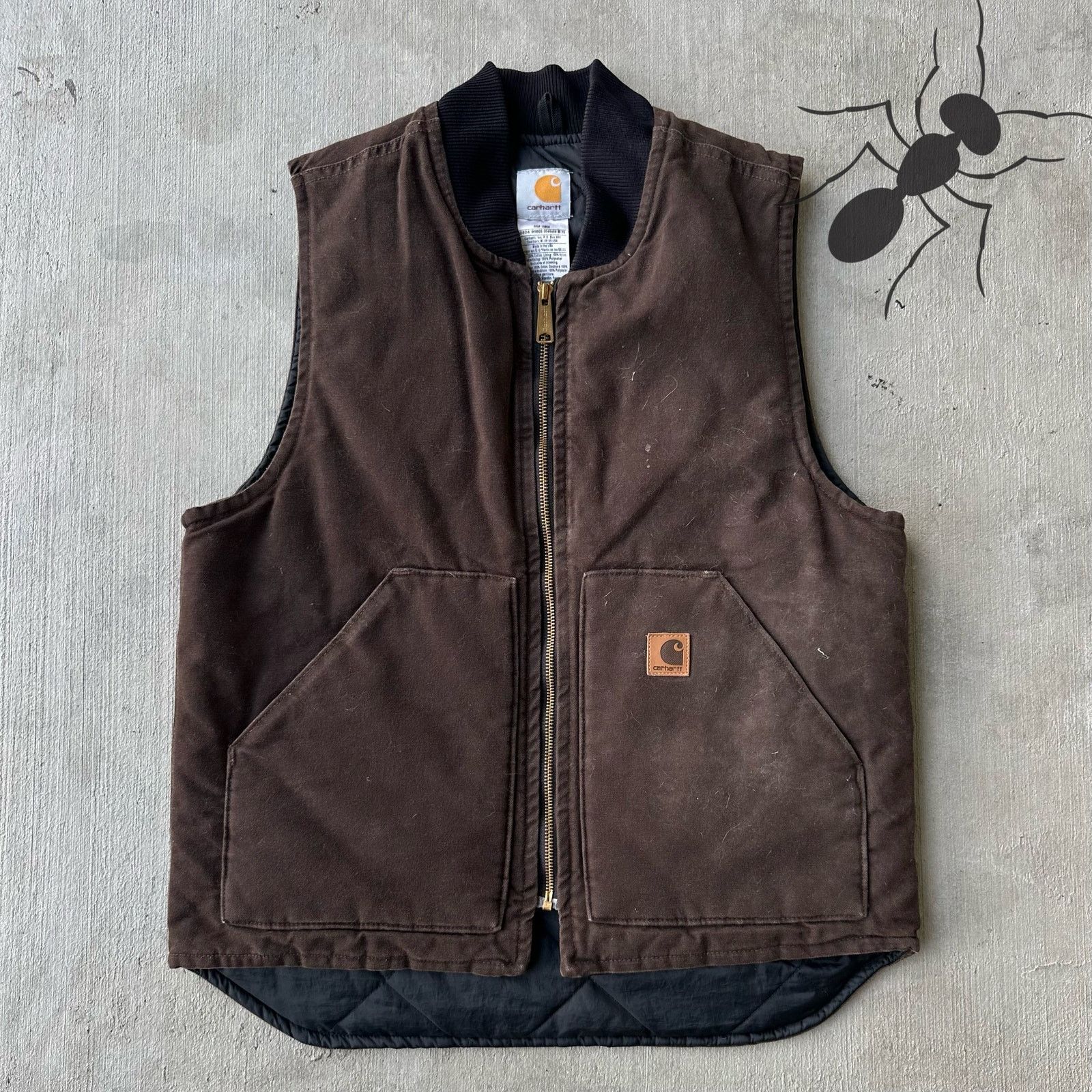 Carhartt ダックベスト V02 DKB　ブラウン Vintage Y2K Carhartt V02 DKB brown work wear vest