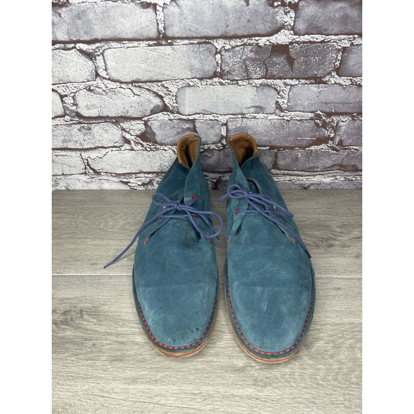 Ted Baker Ted Baker London Blue Suede Leather Lace Ankle Chukka Boots Size US 11 / EU 44 - 4 Thumbnail