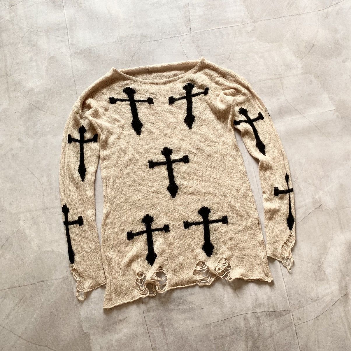 Hysteric Glamour Punk Knit Cross Hysteric Glamour Style Long Sleeve Tee LGB Size M / US 6-8 / IT 42-44 - 1 Thumbnail