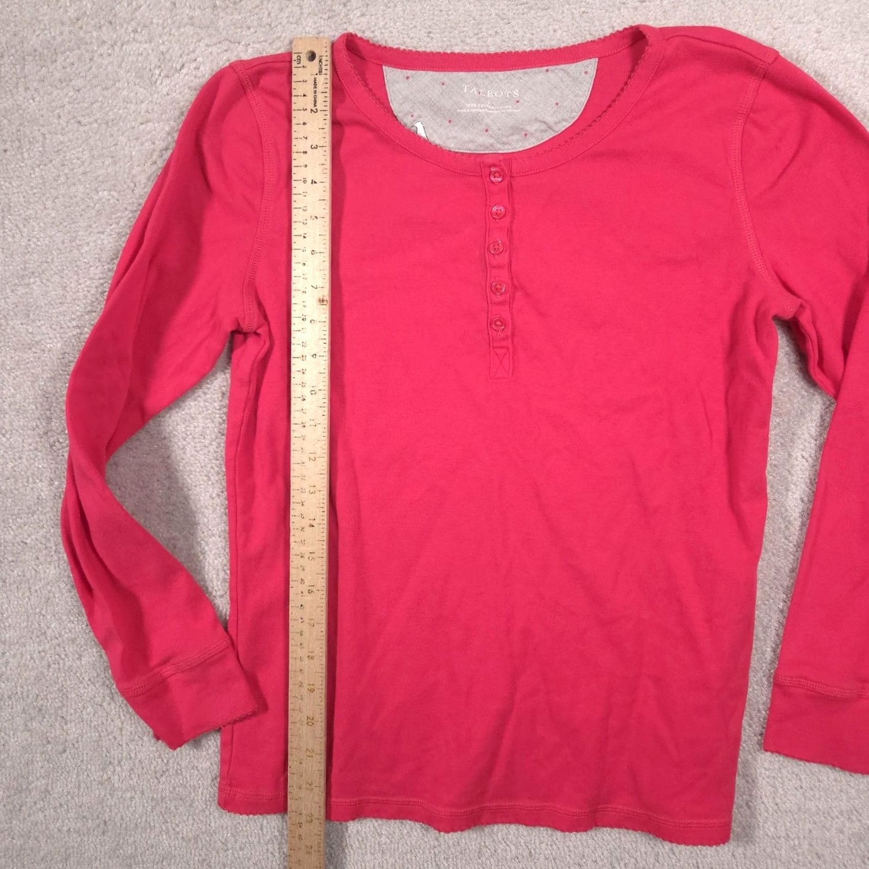 Talbots Talbots Shirt Womens Small Pink 100% Cotton Henley Long Sleeve Knit Top S Womens Pink 100% Cotton Henley Long Sleeve Knit Top Size S / US 4 / IT 40 - 6 Thumbnail