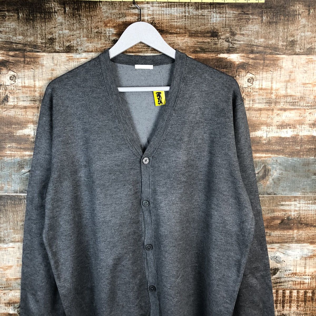 GU GU Grey Cardigan Knitwear #A1545 Size US XL / EU 56 / 4 - 5 Thumbnail