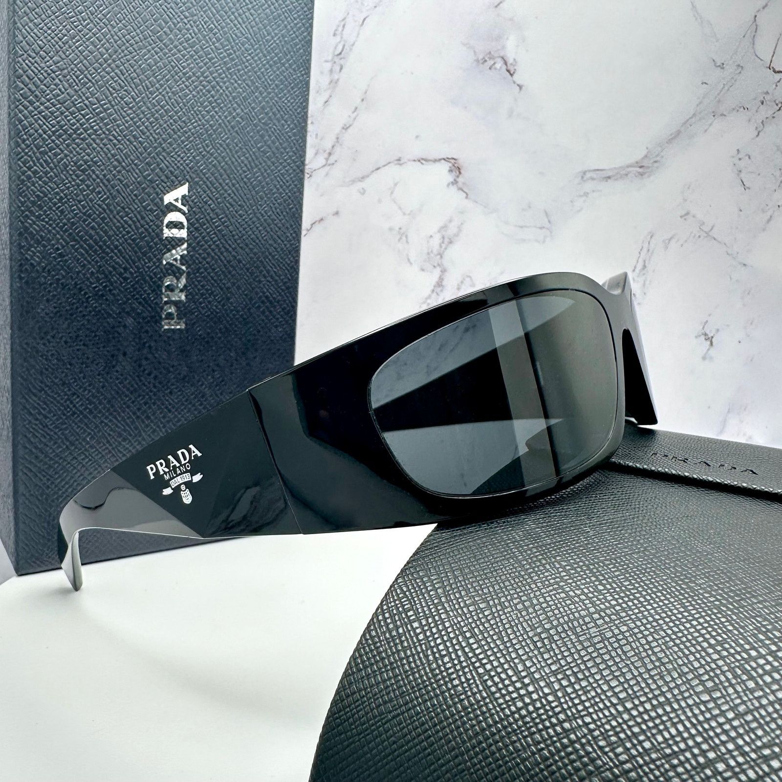 Prada New Prada Sunglasses Black Symbole Logo Size ONE SIZE - 11 Thumbnail