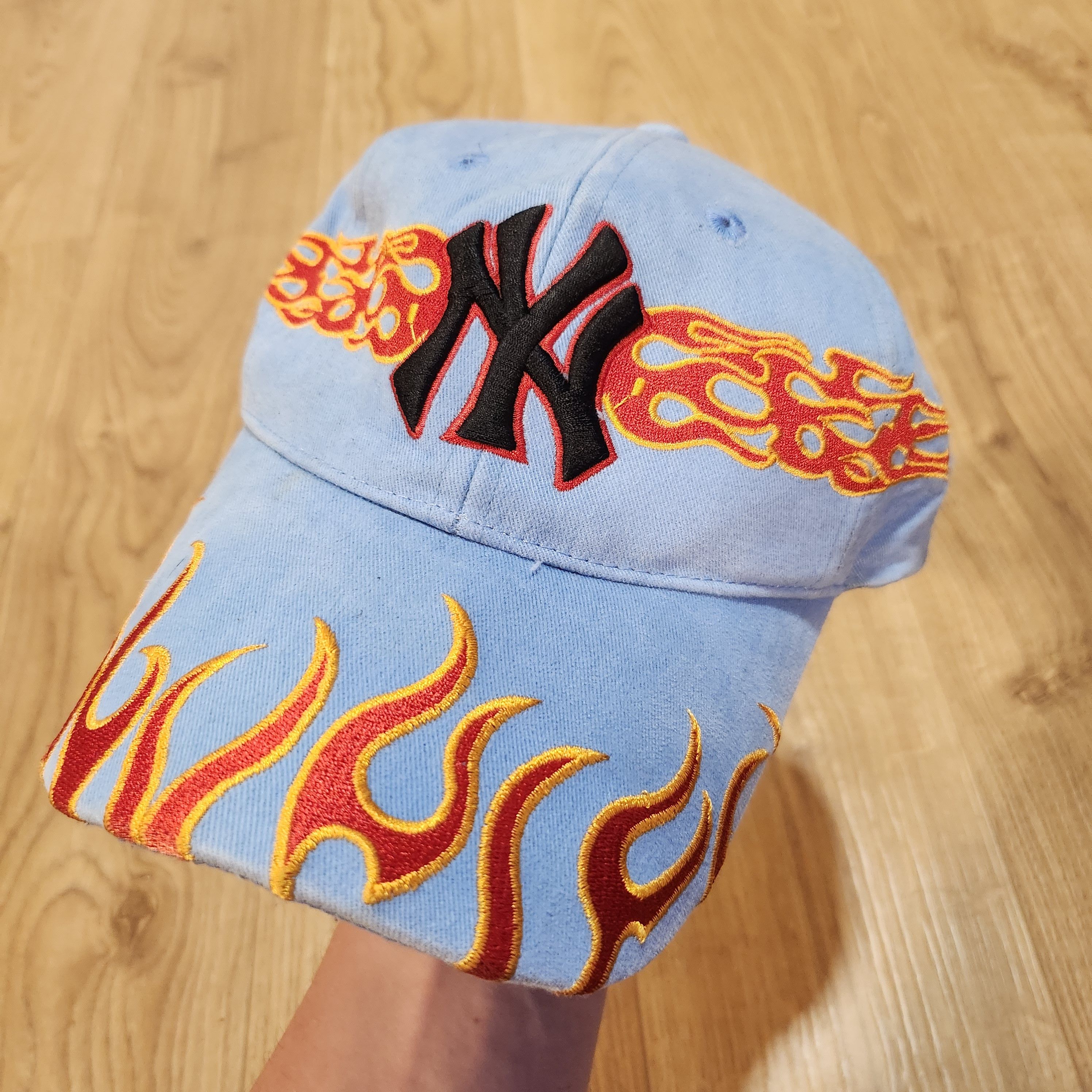 Vintage NY Blue Flame Hat Size ONE SIZE - 1 Thumbnail