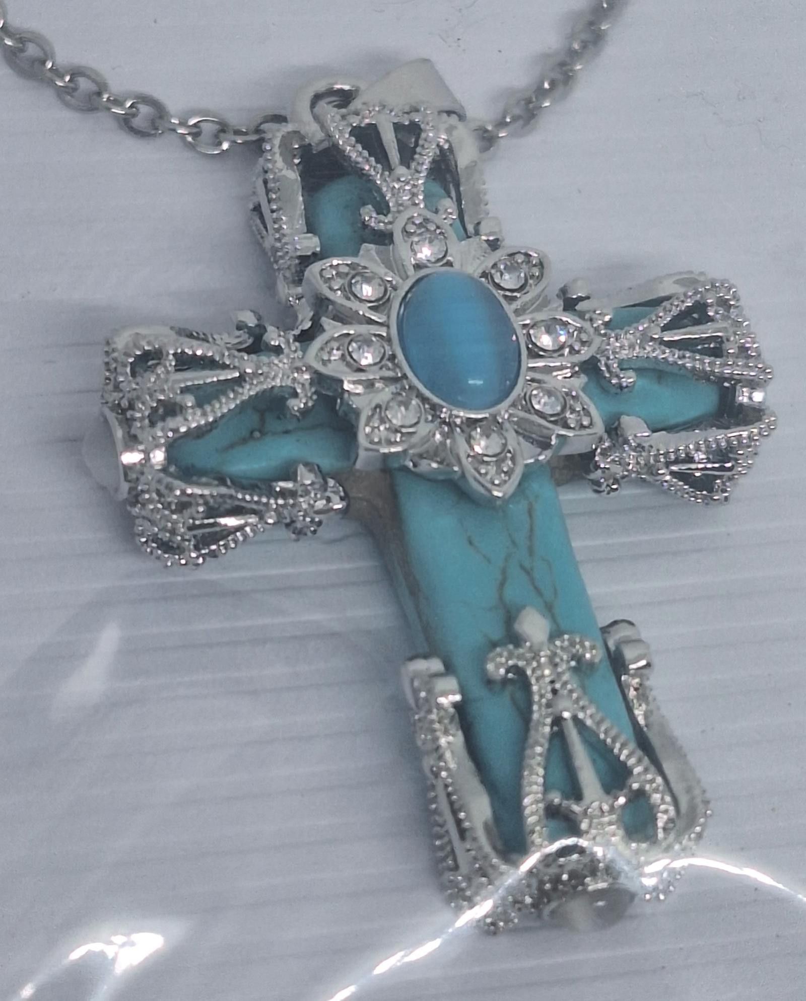 Designer Cathedral Cross Necklace ▪︎ Fashion Jewelry Size ONE SIZE - 1 Thumbnail