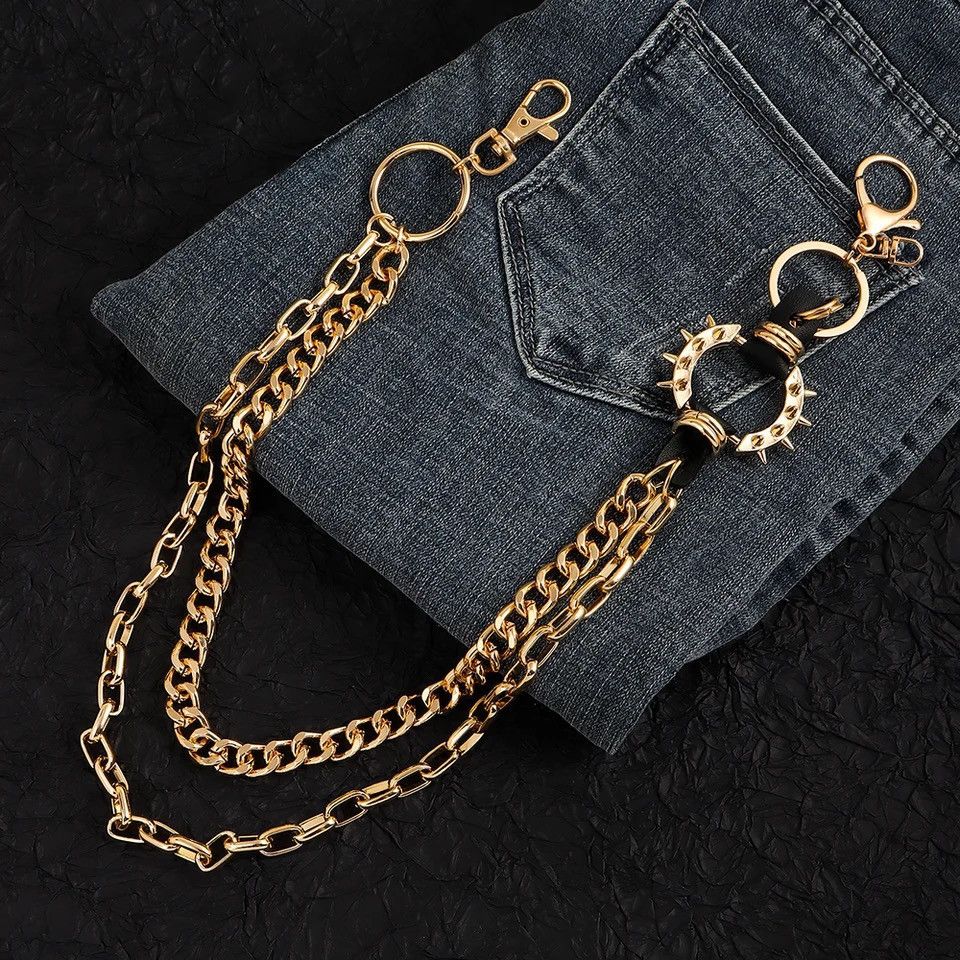Jewelry Gold Punk Rock Layered Pants Chain Size ONE SIZE - 2 Thumbnail