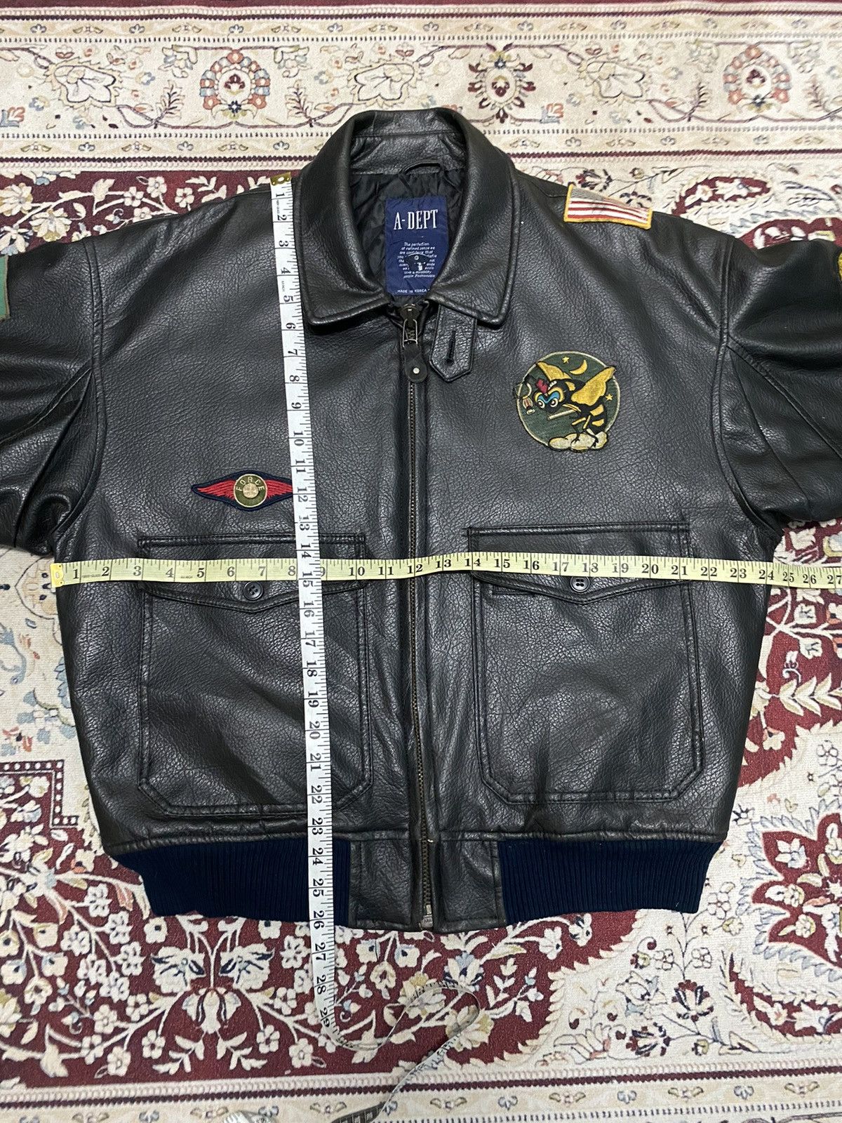 Vintage Vintage Us Air force A-dept bomber leather jacket Size US M / EU 48-50 / 2 - 7 Thumbnail