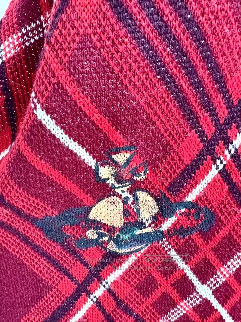 Vivienne Westwood Vivienne Westwood Vintage Red Christmas Plaid Graffiti Sat Size ONE SIZE - 4 Thumbnail