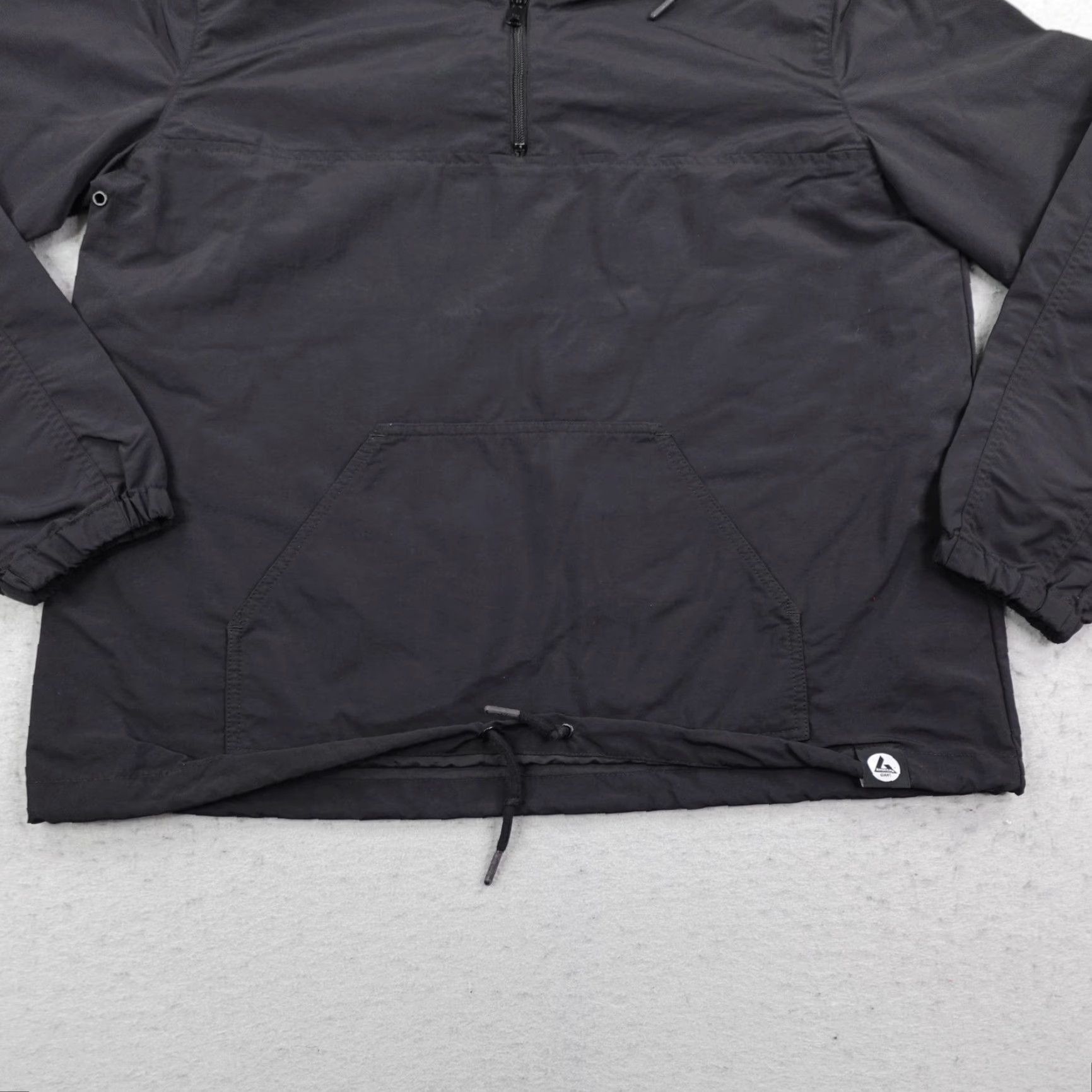 Vintage American Giant Jacket Mens Large Black Windbreaker Anorak Pullover 1/4 Zip USA Size US L / EU 52-54 / 3 - 3 Thumbnail