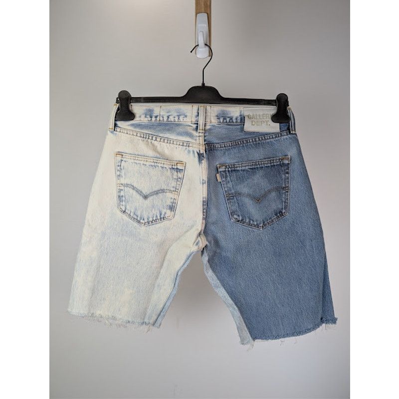 Gallery Dept. o1rshd1 Paneled Denim Shorts in Indigo Blue / Off White Size US 32 / EU 48 - 11 Thumbnail
