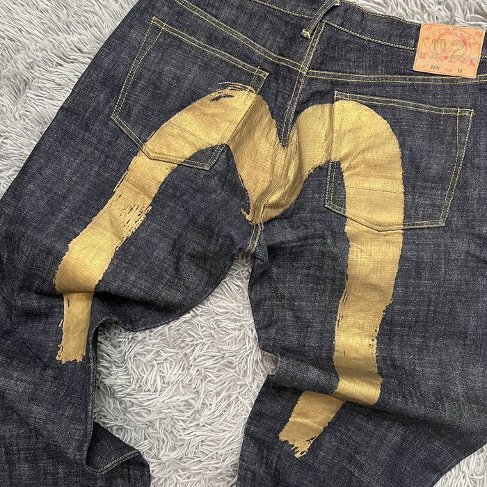 Evisu Evisu 38 Gold Daicock Slub Raw Denim Jeans | Grailed