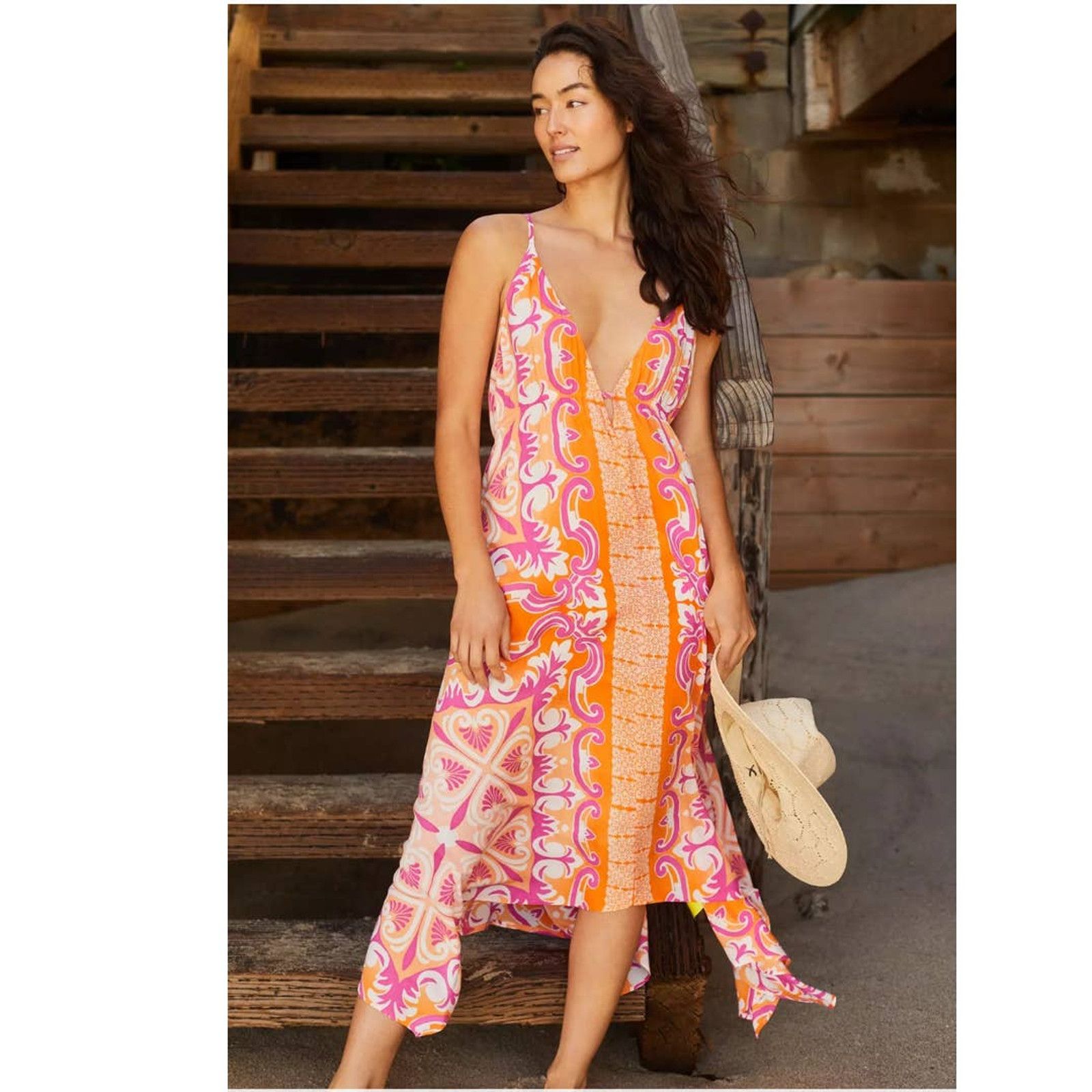 Anthropologie New Anthropologie Abstract Geo Midi Cover-Up Dress $120 S Size S / US 4 / IT 40 - 1 Thumbnail