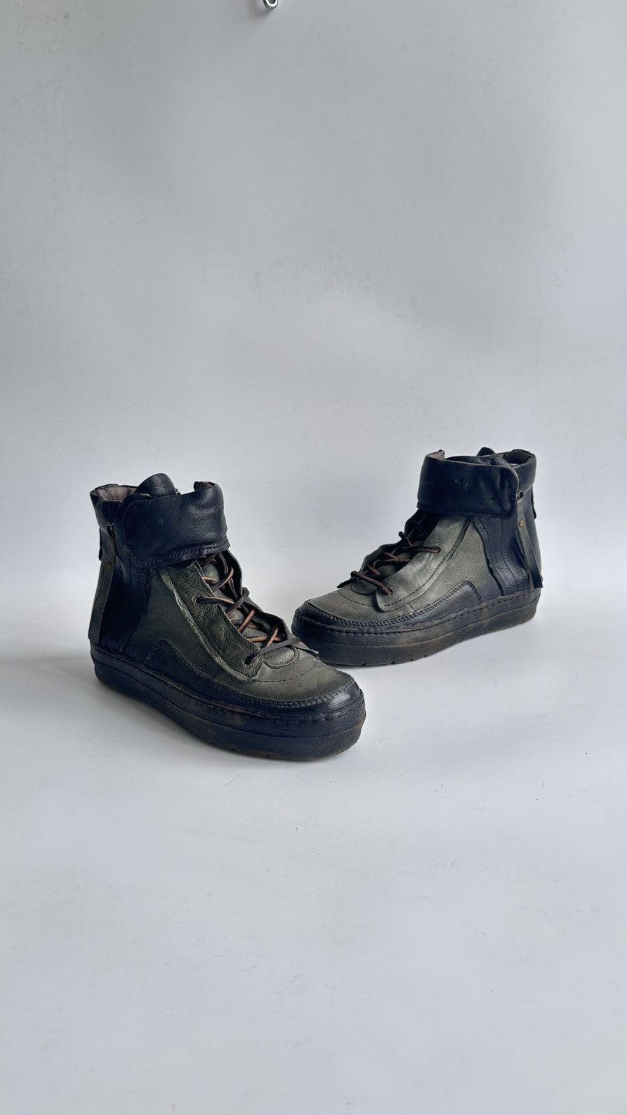 A.S.98 Airstep A.S.98 Leather High Top Sneakers Boots Avant Garde Size US 6.5 / IT 36.5 - 2 Thumbnail