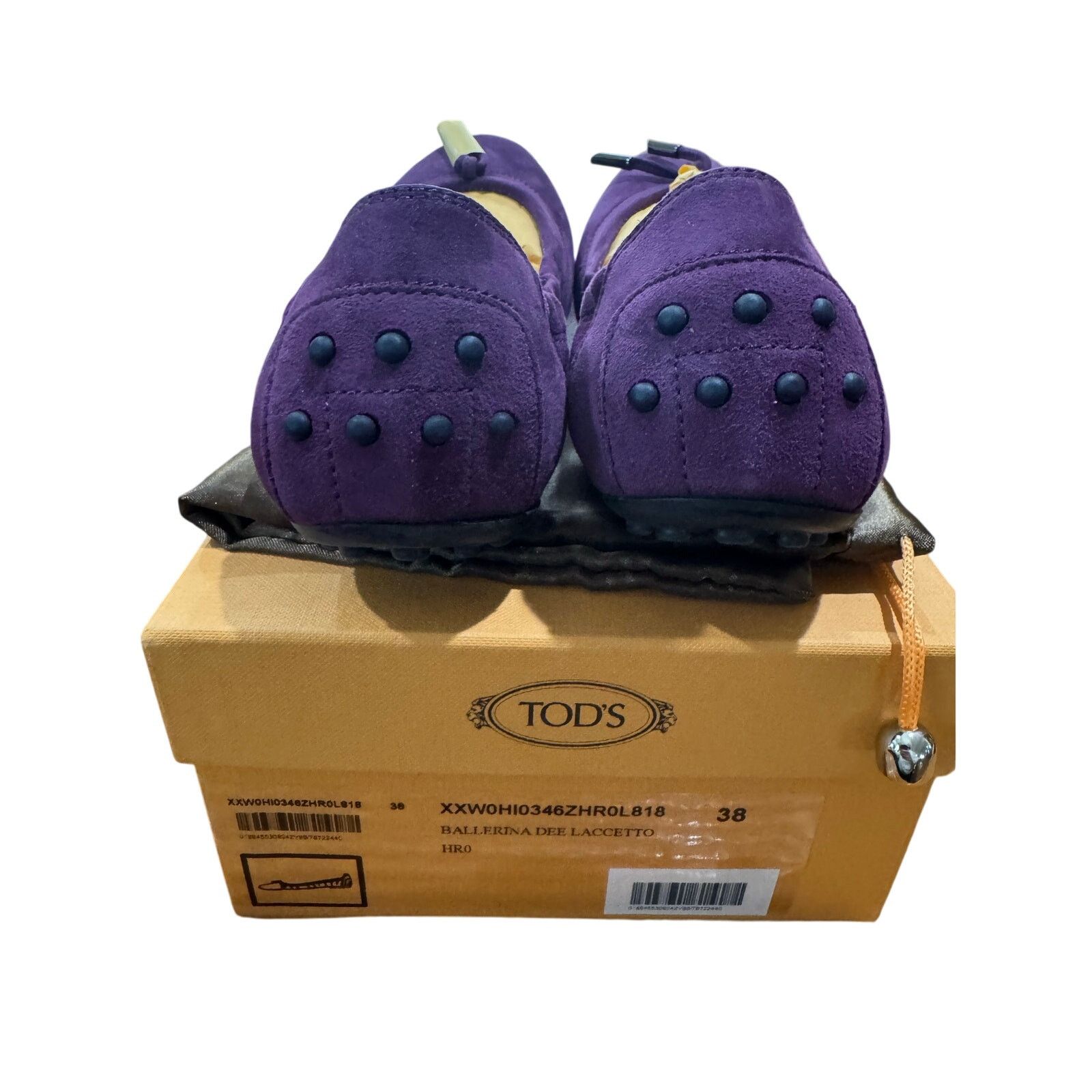 Tod's Tods Purple Suede Ballerina Dee Laccetto Ballet flats sz. 38 Size US 8 / IT 38 - 7 Thumbnail