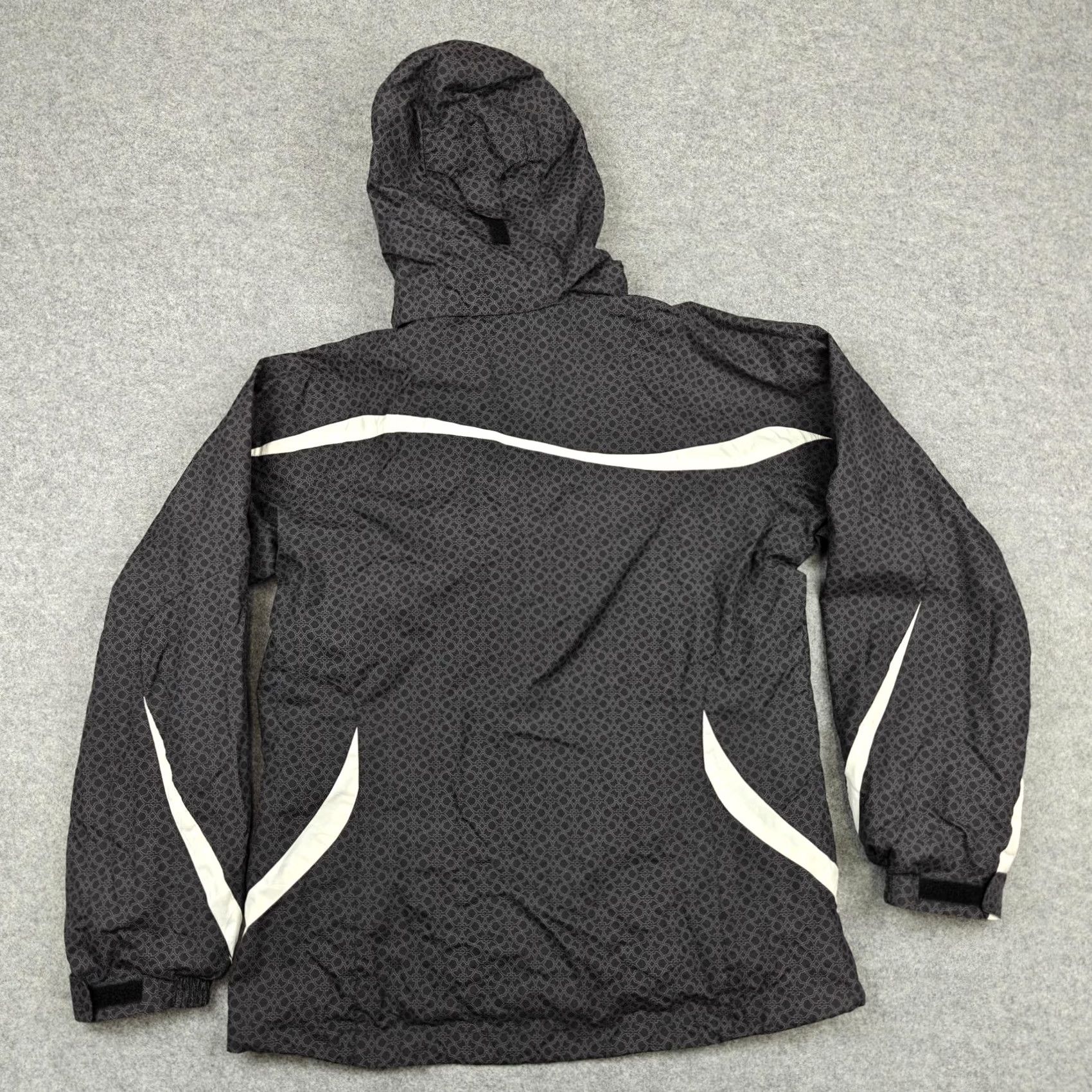 Vintage VINTAGE Columbia Interchange Jacket Womens Medium Gray Geometric Hooded Ski Size M / US 6-8 / IT 42-44 - 7 Thumbnail